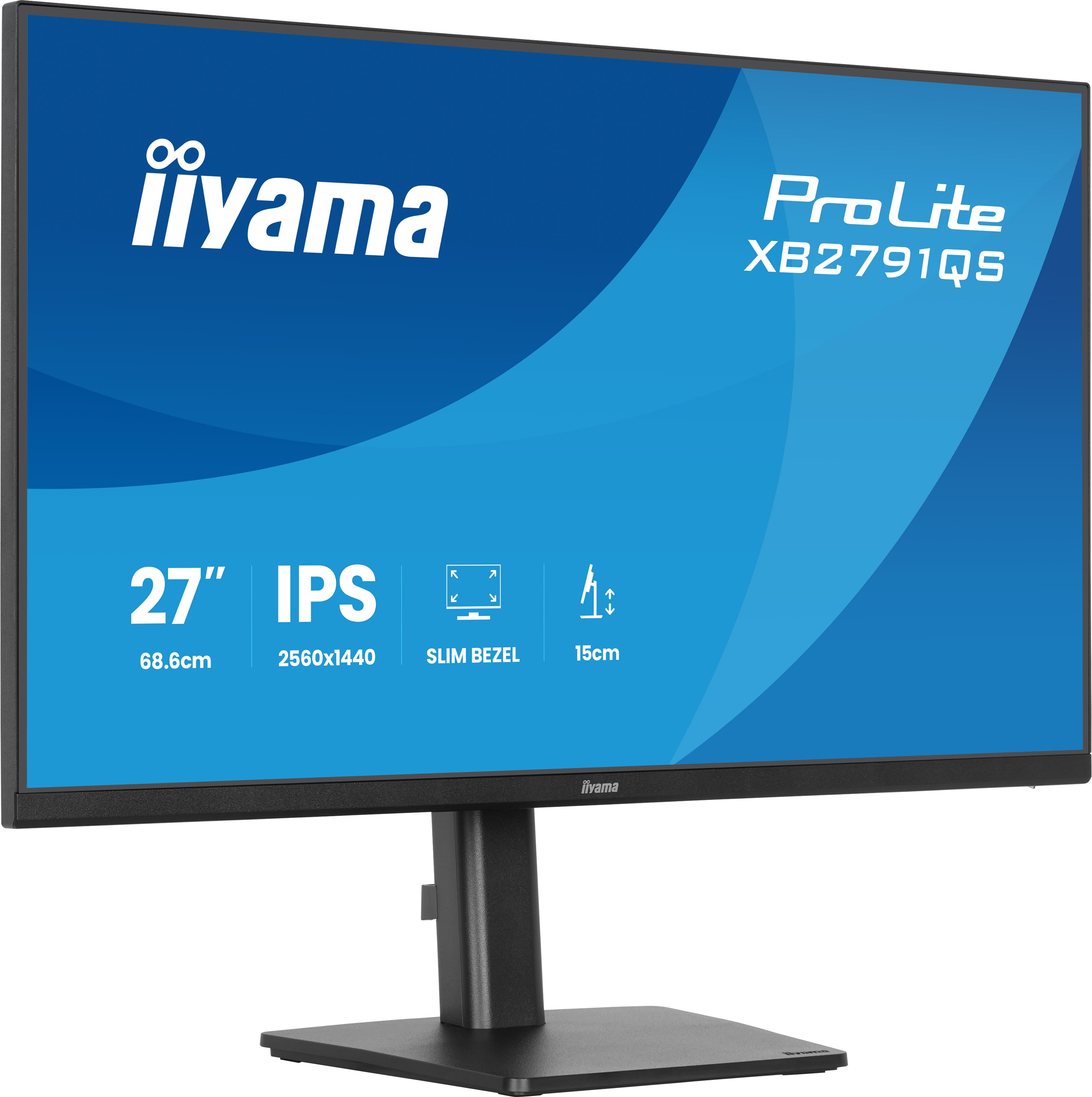 27IN IPS-PANEL 4-SIDE SLIM BEZEL 2560X1440 15CM HEIGHT ADJ.