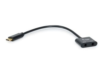 Equip Adapter USB-C->2x3-Pin 3.5mm St/Bu DAC 0.15m schwarz