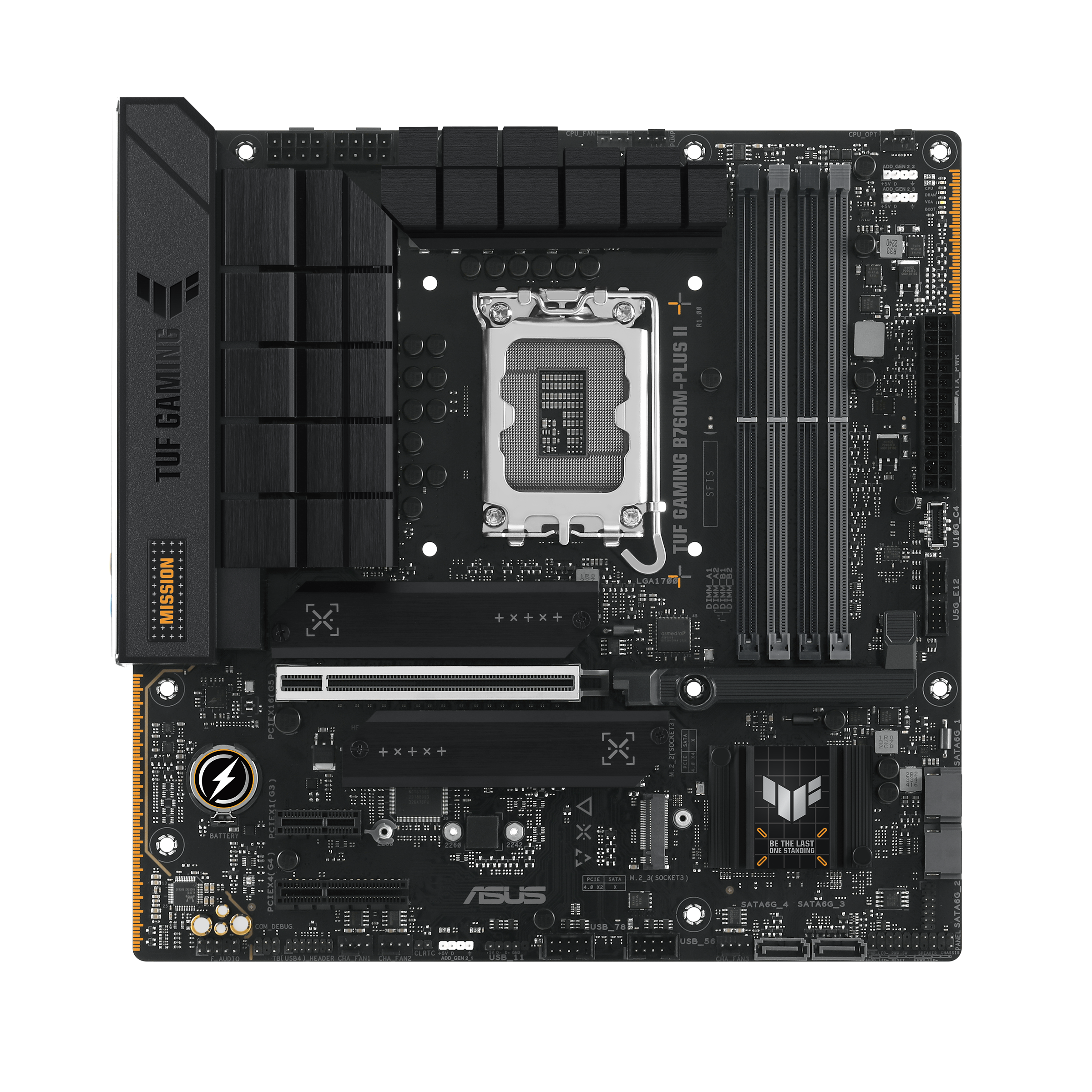 ASUS TUF GAMING B760M-PLUS II LGA 1700 4xDDR5 microATX 4xSATA MB 1xHDMI 1xDP 3xM.2