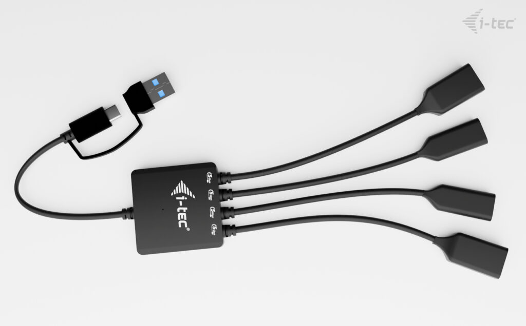 I-TEC USB-C/A CABLE HUB 4 PORTS USB-C/A TO 2X USB-C + 2X USB-A