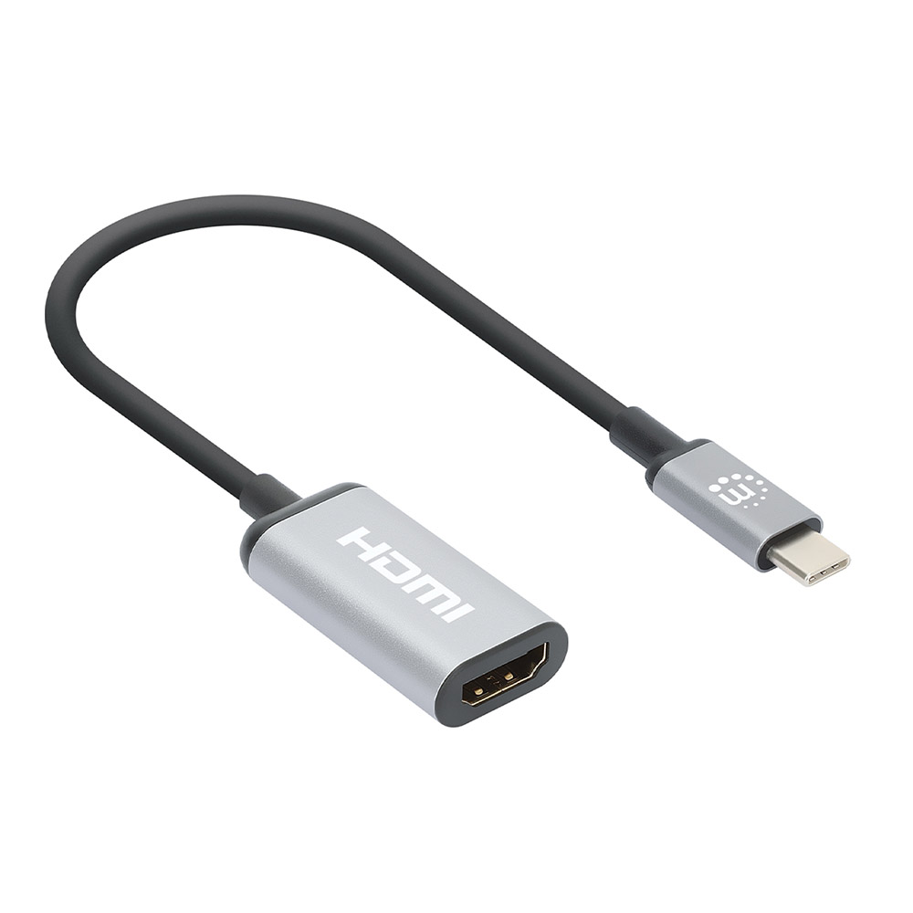 MANHATTAN 4K@60Hz USB 3.2 Typ C auf HDMI-Adapter 15cm Kabel