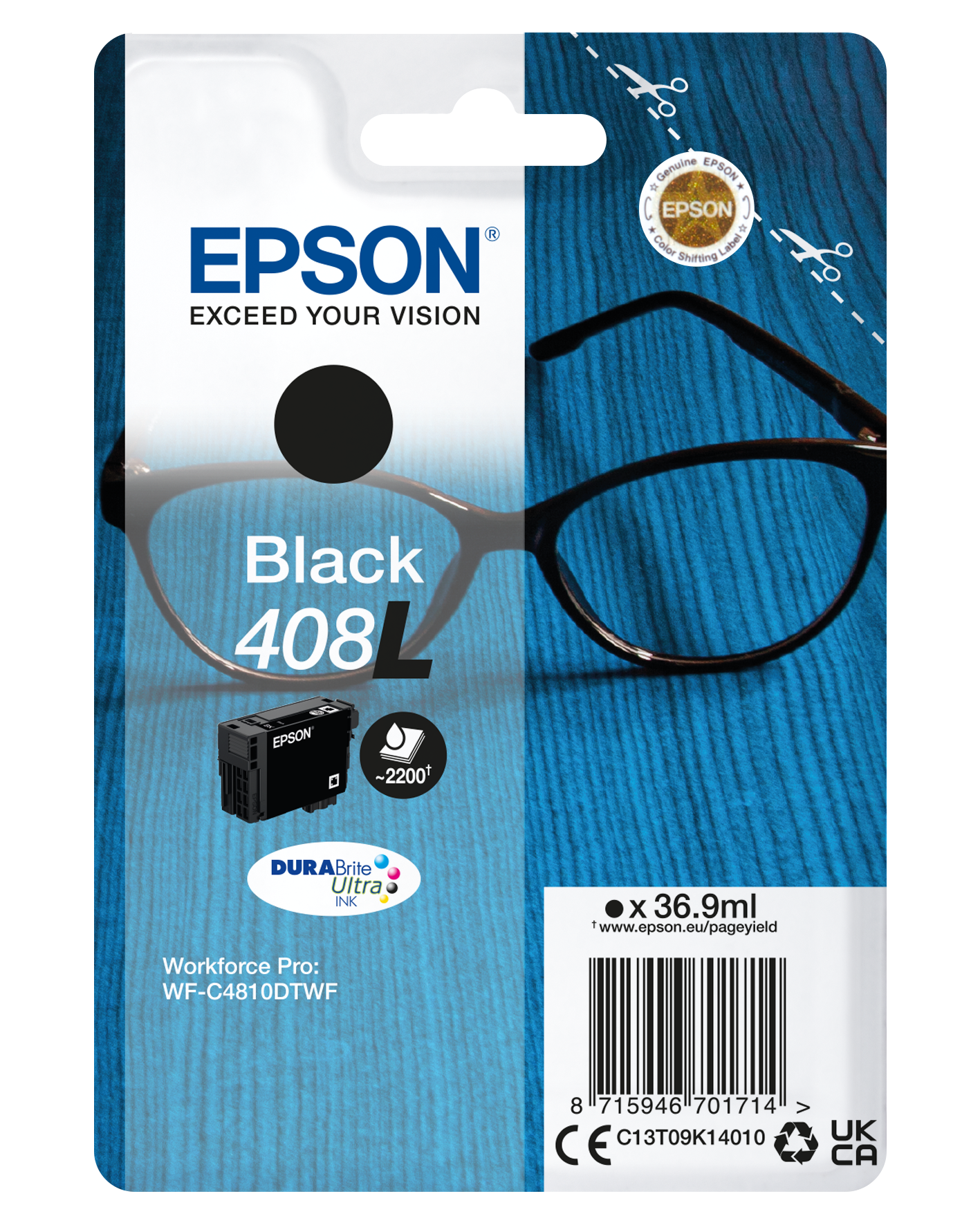 EPSON 408L/T09K1 (Brille) schwarz Druckerpatrone