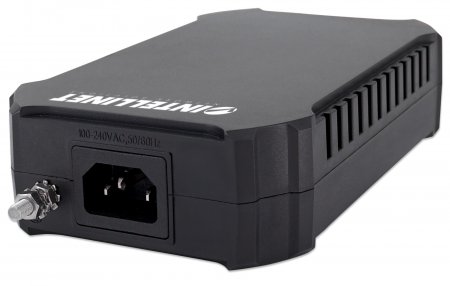 INTELLINET Gigabit Ultra PoE-Injektor 1 x 95 Watt-Port IEEE 802.3bt und IEEE 802.3at/af-konform Kunststoffgehaeuse