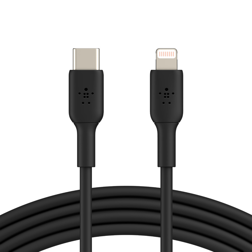 LIGHTNING/USB-C CABLE PVC MFI 1M BLACK