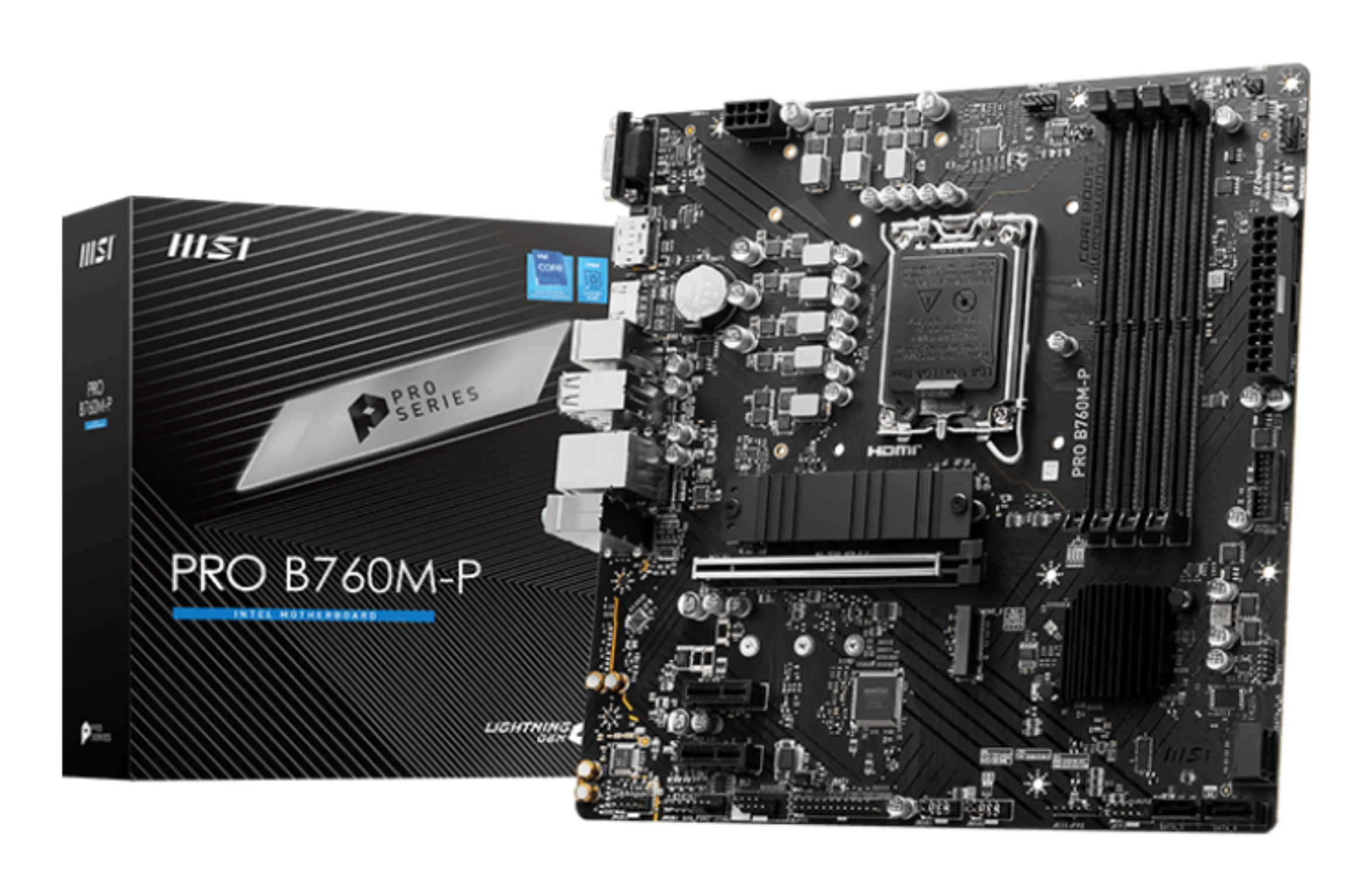 MSI PRO B760M-P LGA1700 mATX MB 4xDDR5 4xSATA 2xM.2