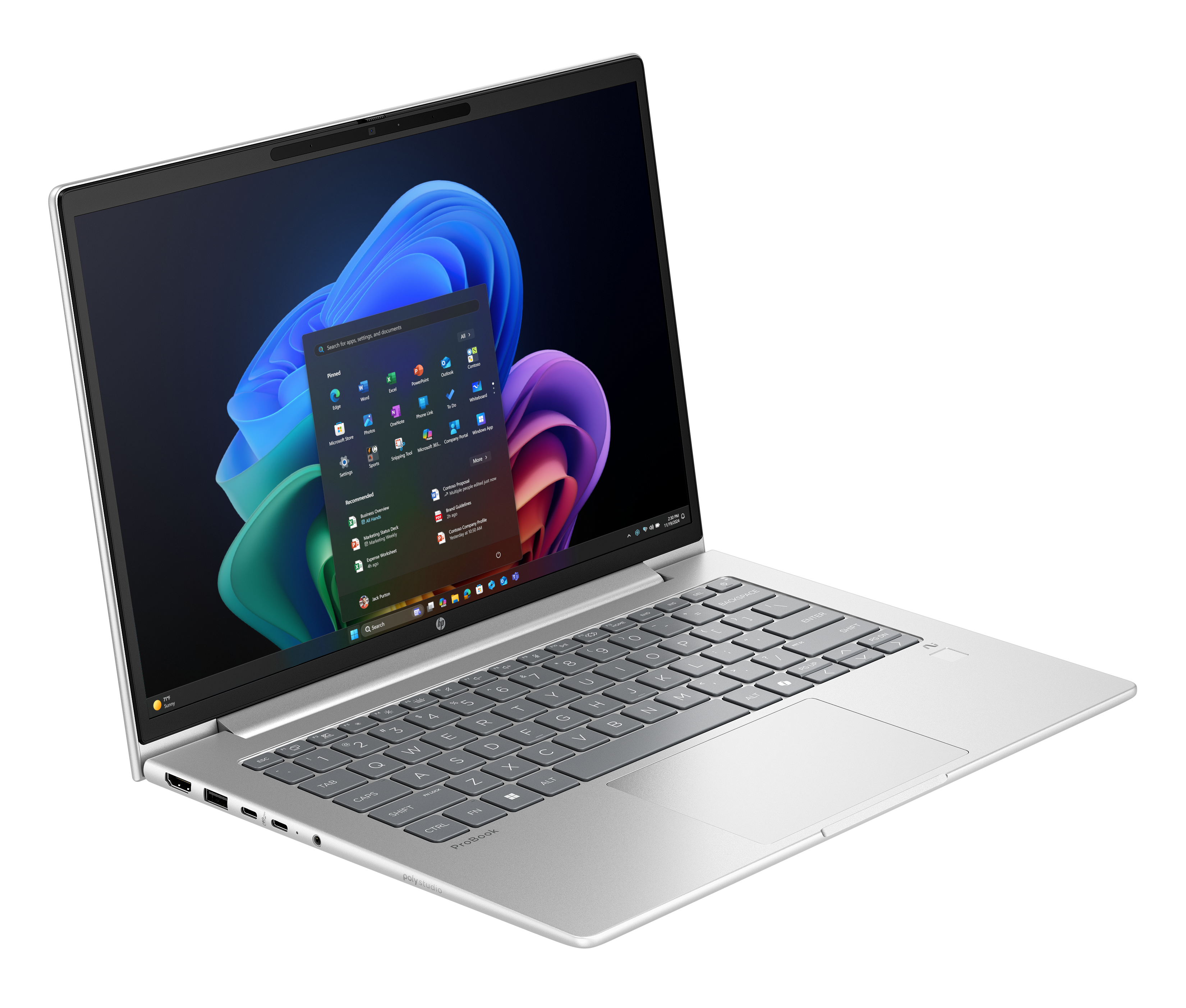 HP ProBook 4 G1q 14 Qualcomm Snapdragon X X1-26-100 35,56cm 14Zoll WUXGA 32GB 512GB/SSD W11P SmartBuy Ai Notebook 1J Gar (DE)
