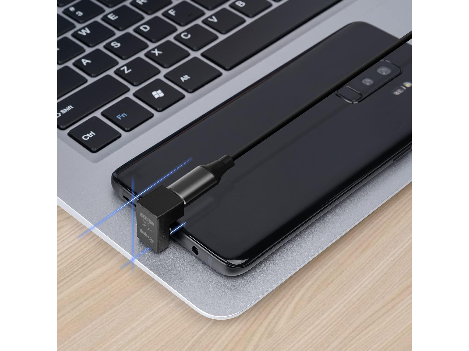 Equip Adapter USB-C->USB-C 180° 10Gbps PD 100W 2Stk