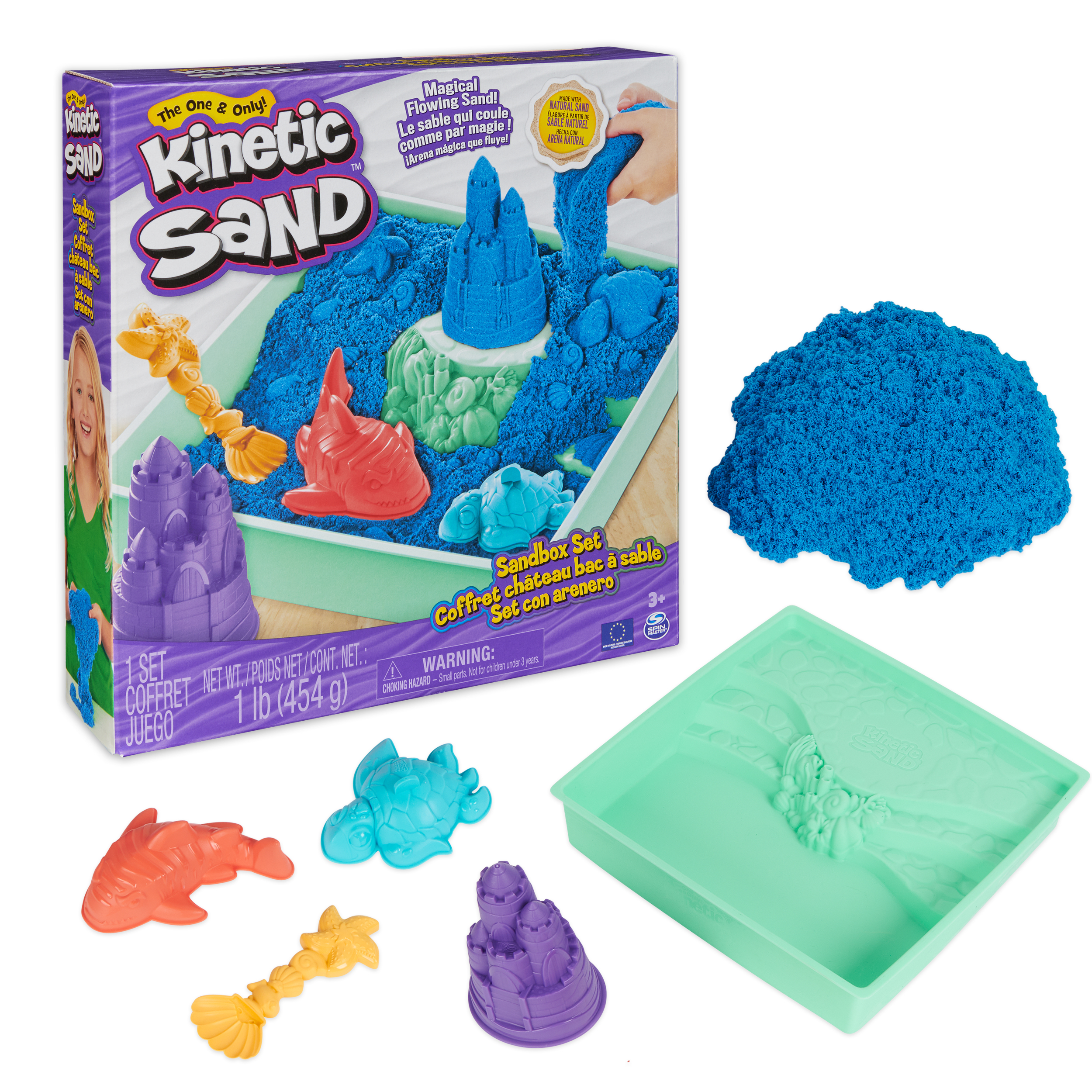 Kinetic Sand - Sandbox Set blau, Spielsand