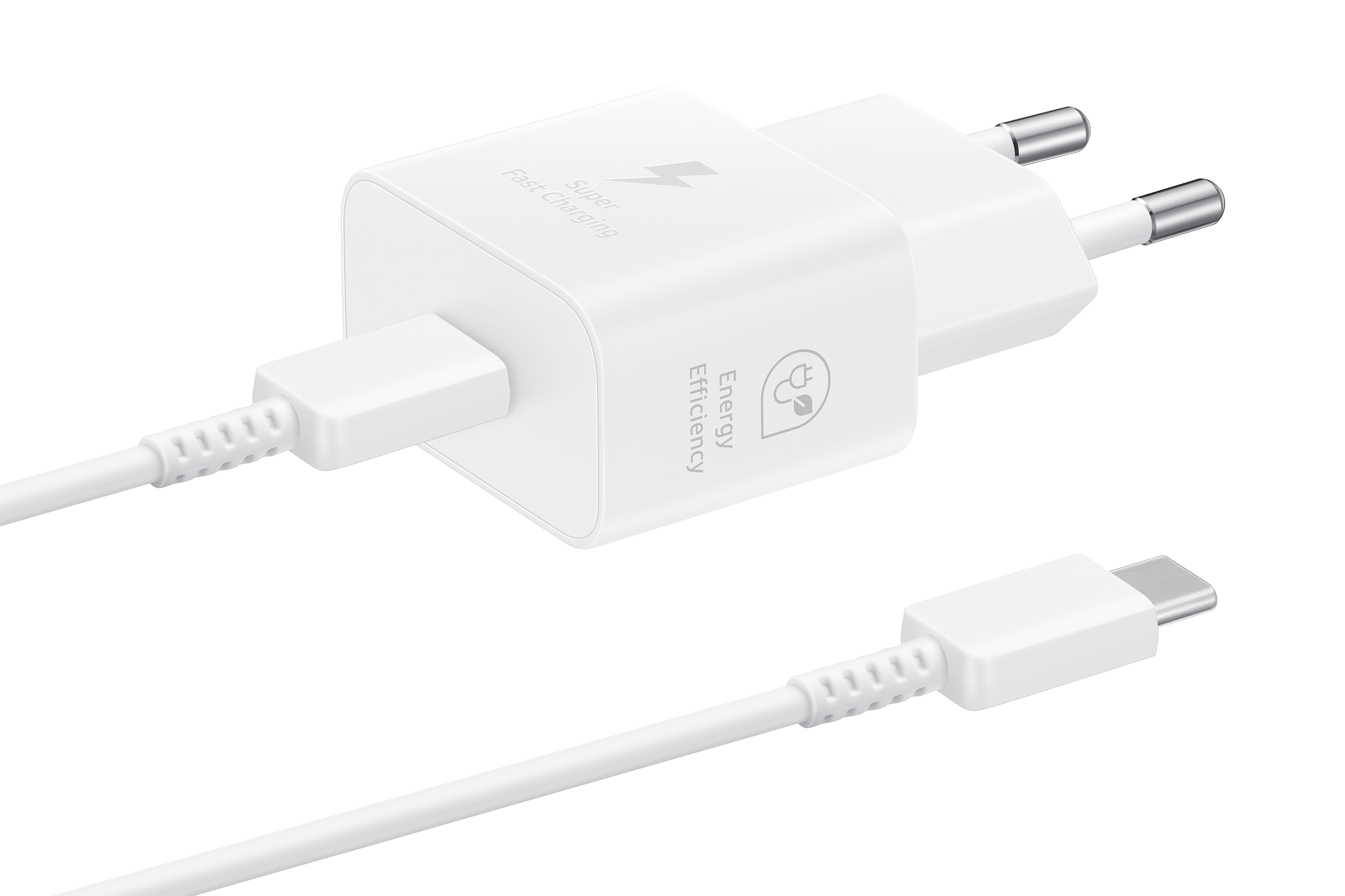 Samsung Schnellladegerät - mit Datenkabel - USB-C 25W - weiß