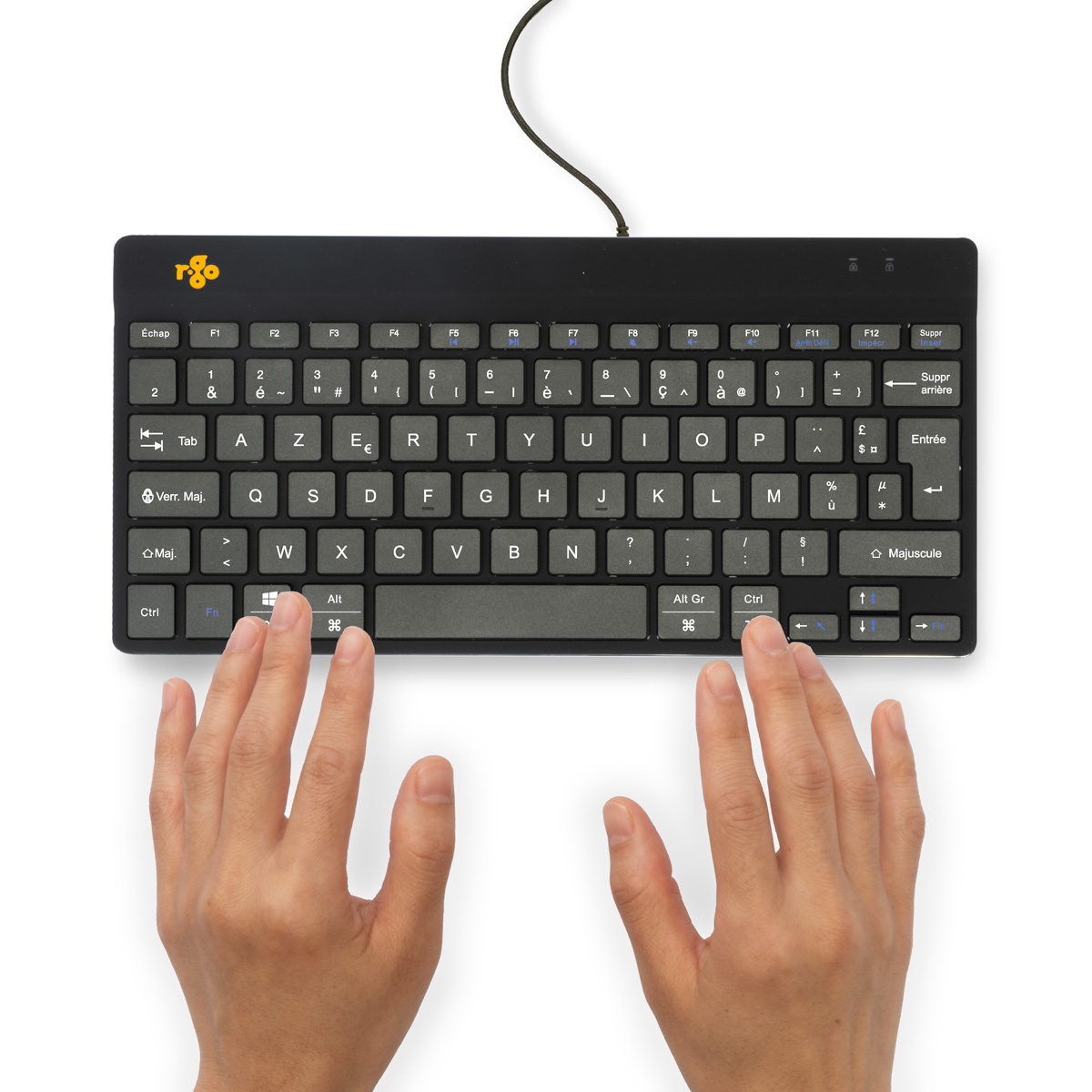 COMPACT BREAK KEYBOARD AZERTY FR BLACK WIRED