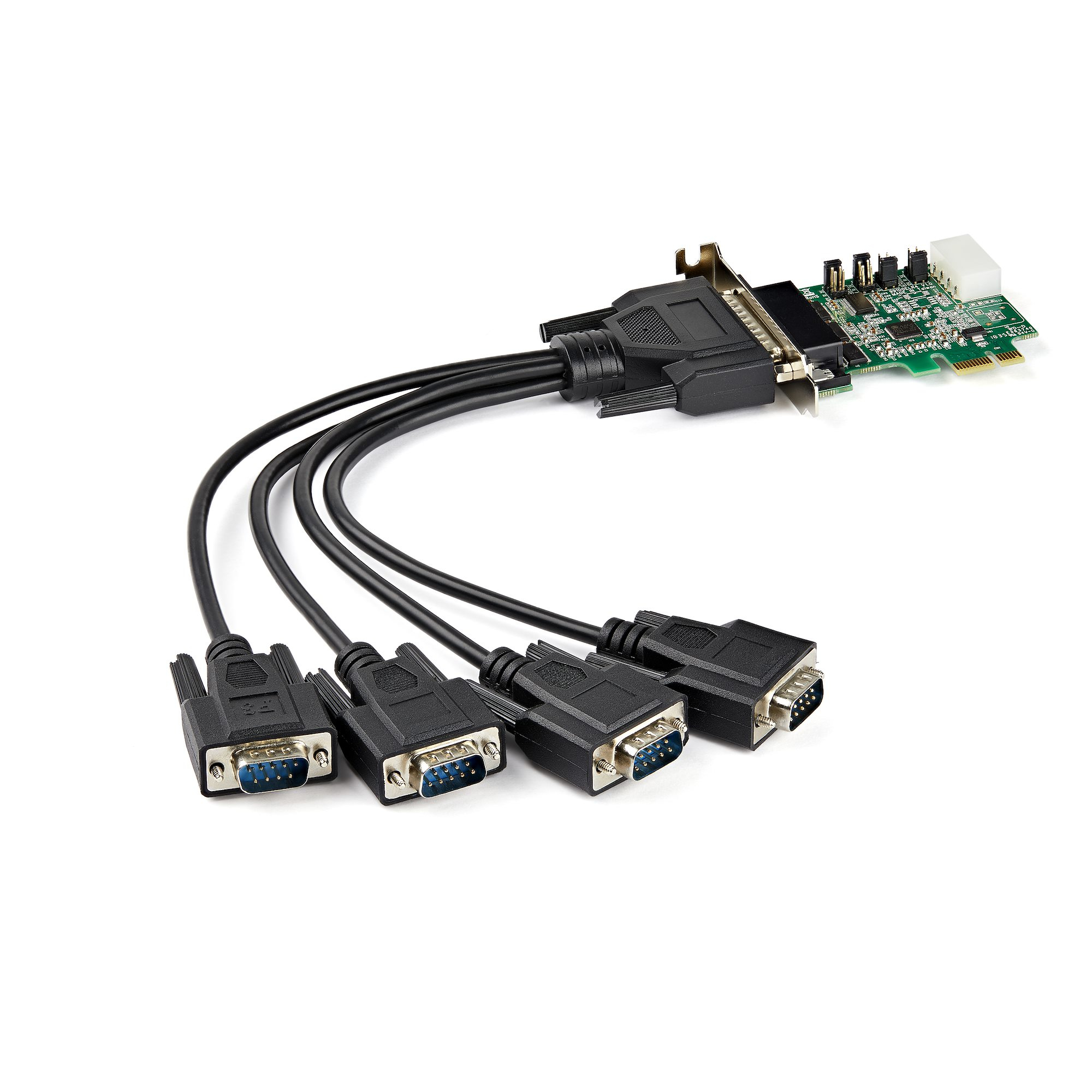 STARTECH.COM PCI Express serielle Schnittstellenkarte mit 4 Ports - 16950 UART - Low Profile - 256-Byte-FIFO-Cache