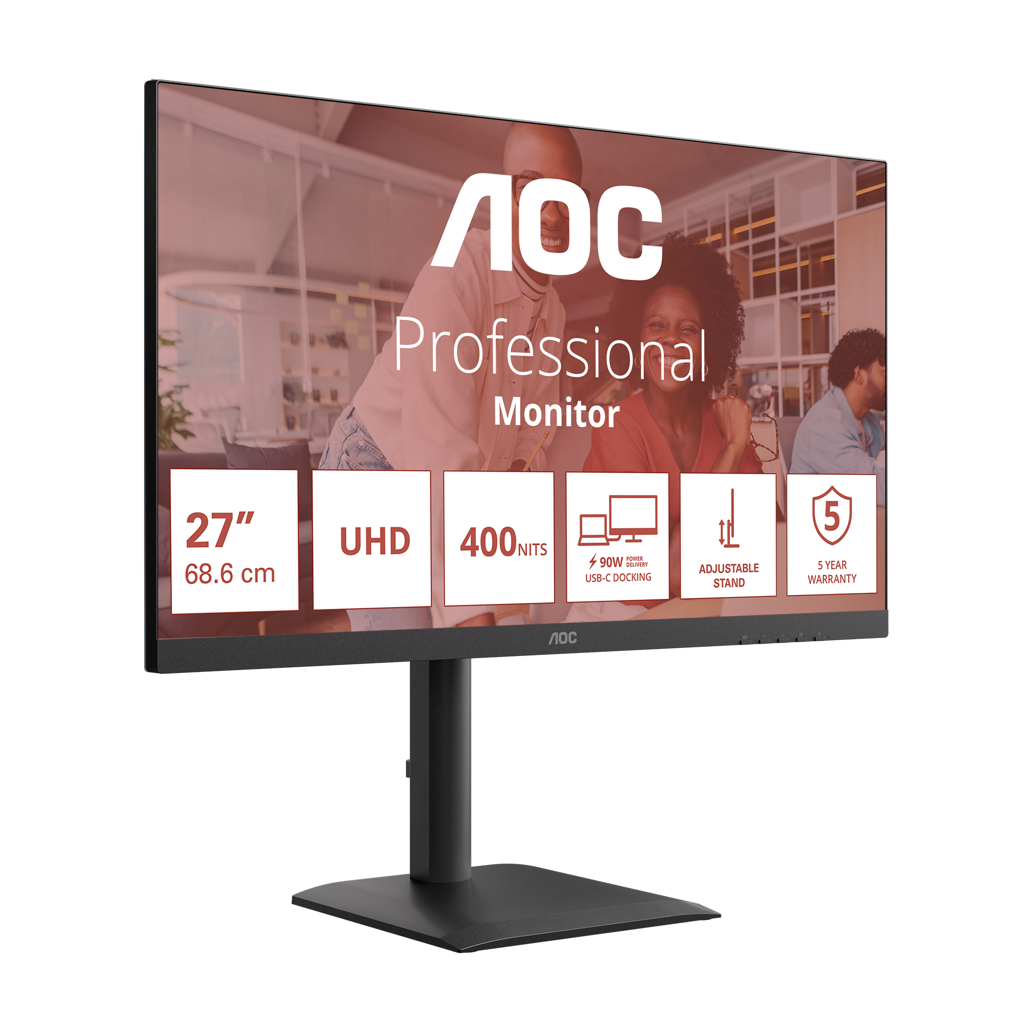 AOC 68,6cm (27) U27E4CV 16:09 2xHDMI+DP+USB-C Lift Spk. bl