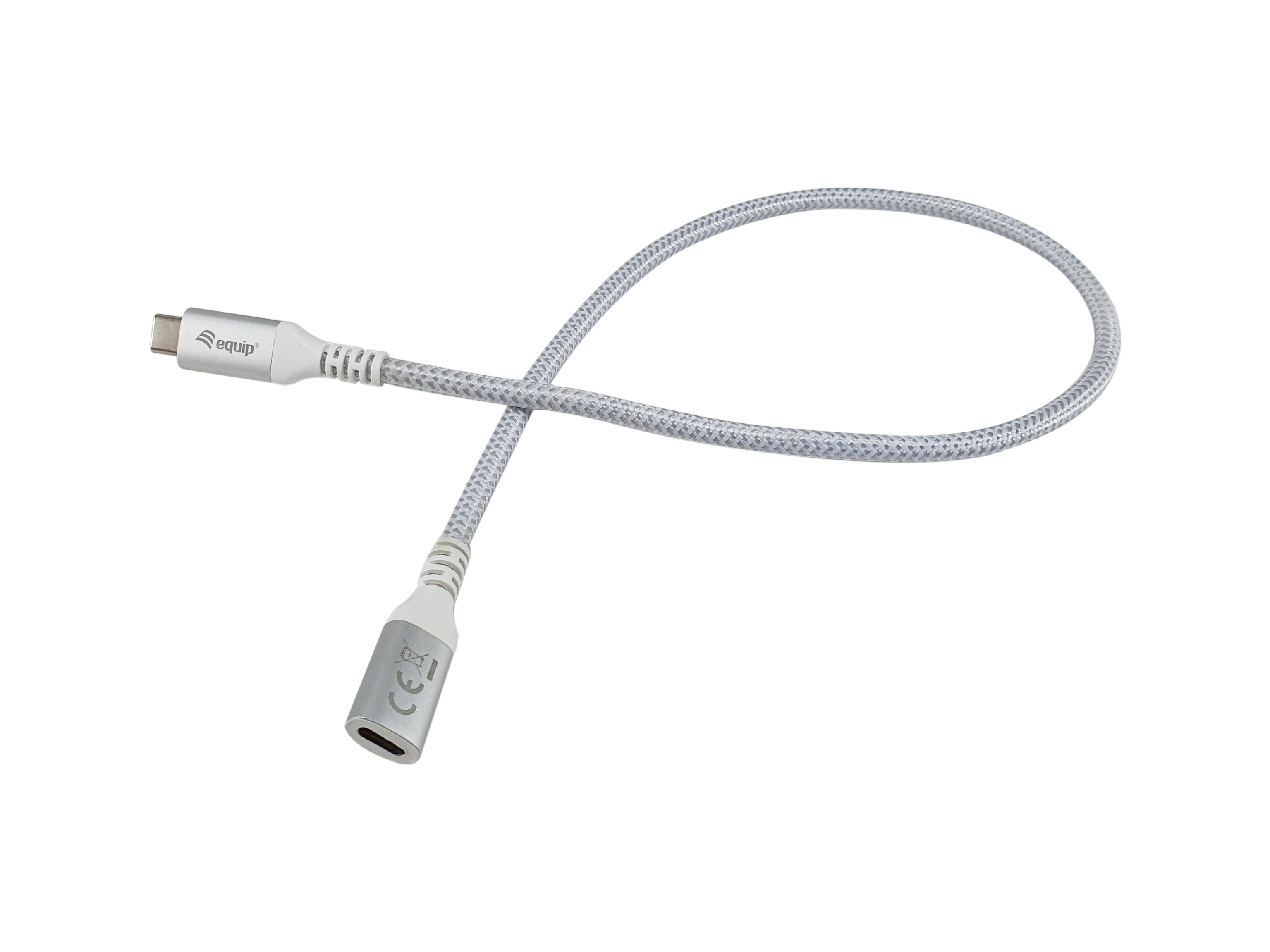 Equip Kabel USB-C3.2->C Gen2 Erweiter. St/Bu 0.50m weiß