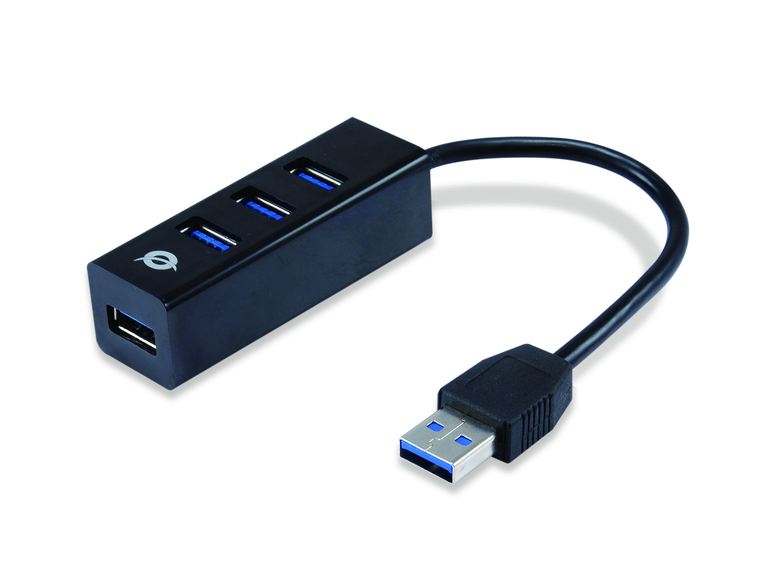 CONCEPTRONIC 4-Port Hub USB-A3.0/-C Adap.->4xA3.0 o.Netz. sw