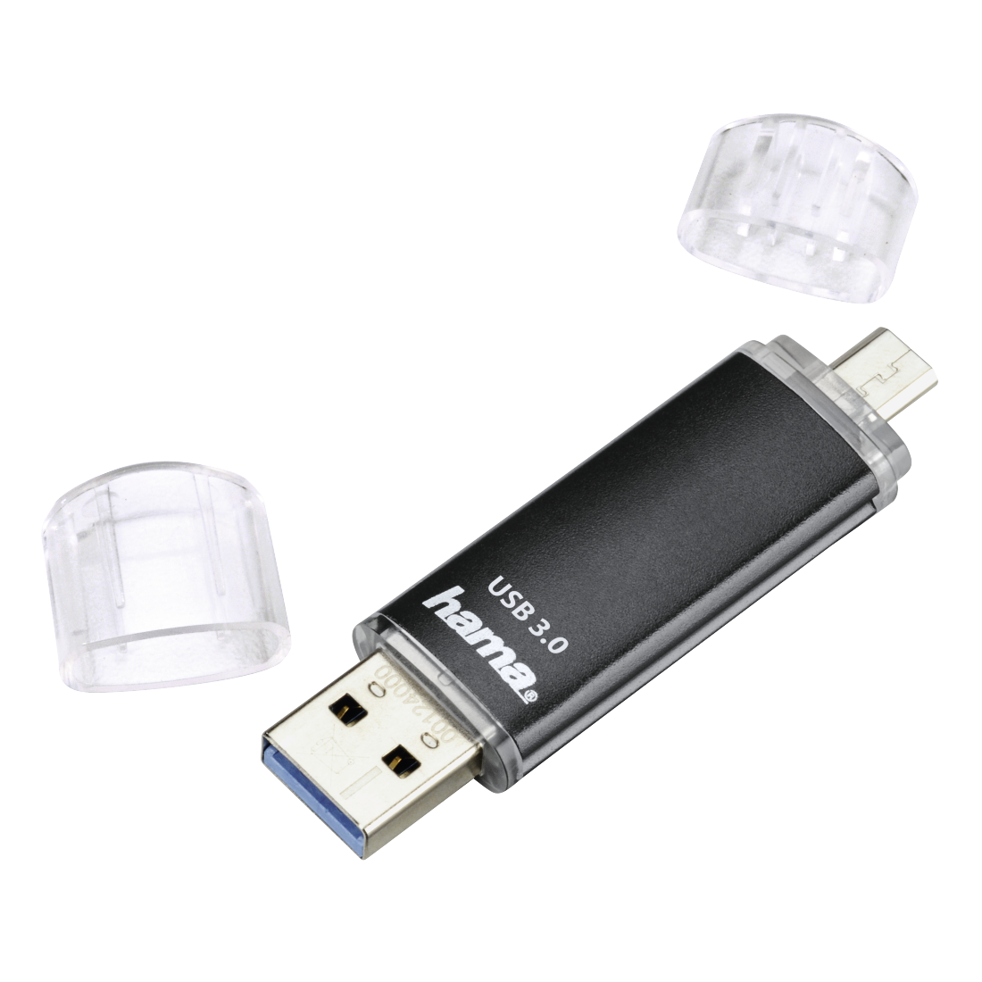 hama USB-Stick Laeta Twin schwarz 256 GB, 1 St.