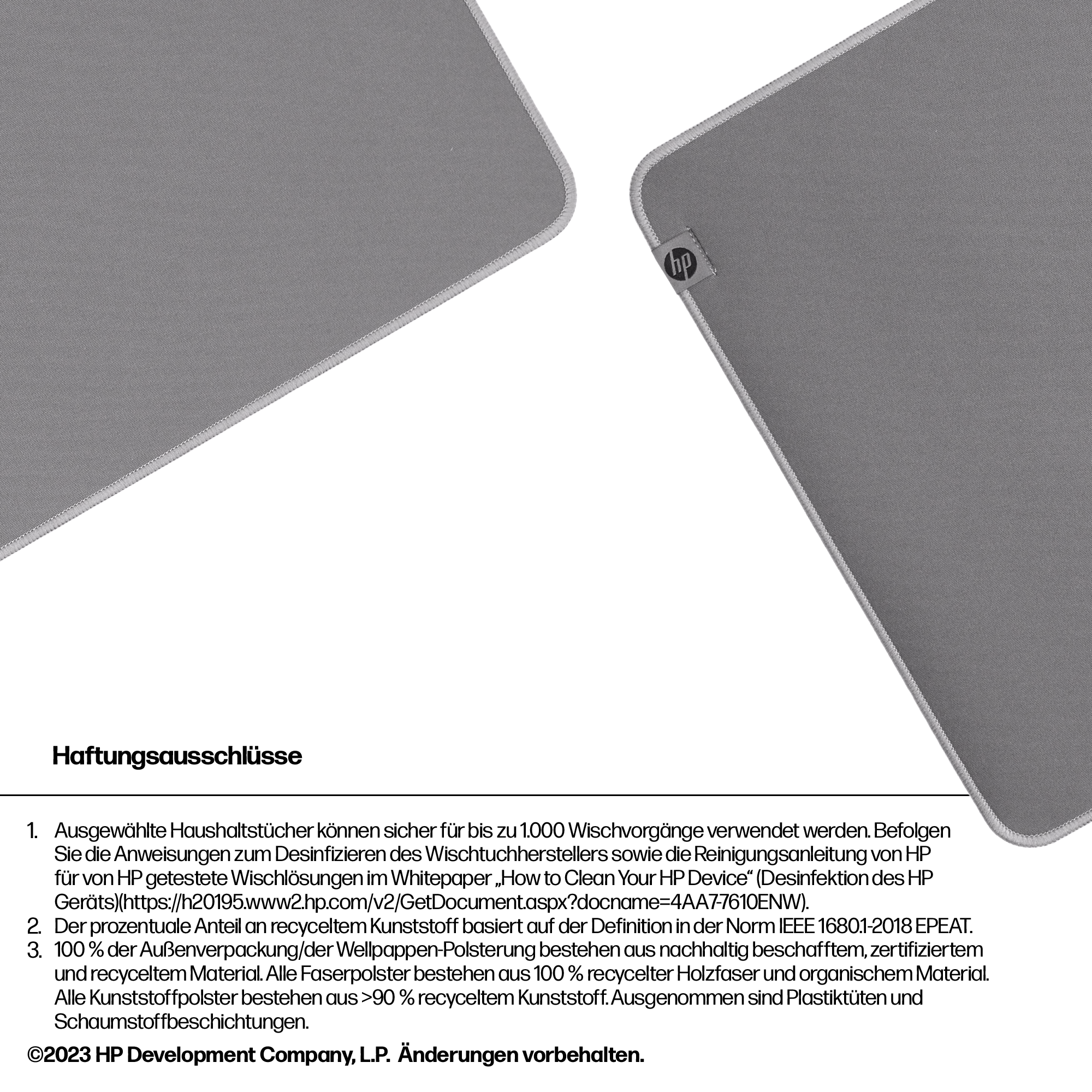 HP 200 Sanitizable Desk Mat (P)