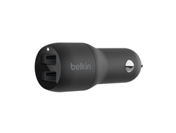 BELKIN CAR CHARGER DUAL USB-A 24W BLACK