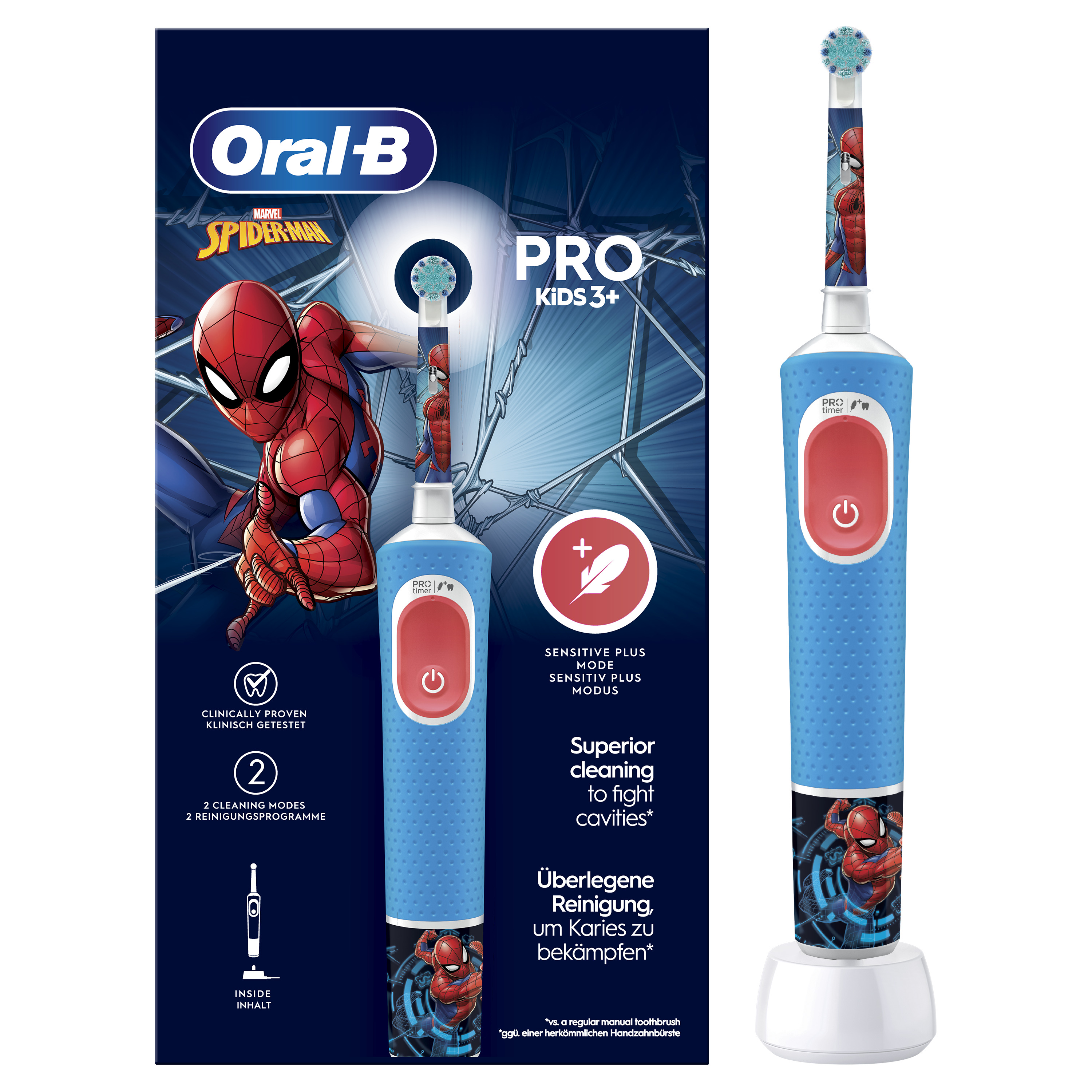 Oral-B Vitality Pro 103 Kids Spiderman, Elektrische Zahnbürste