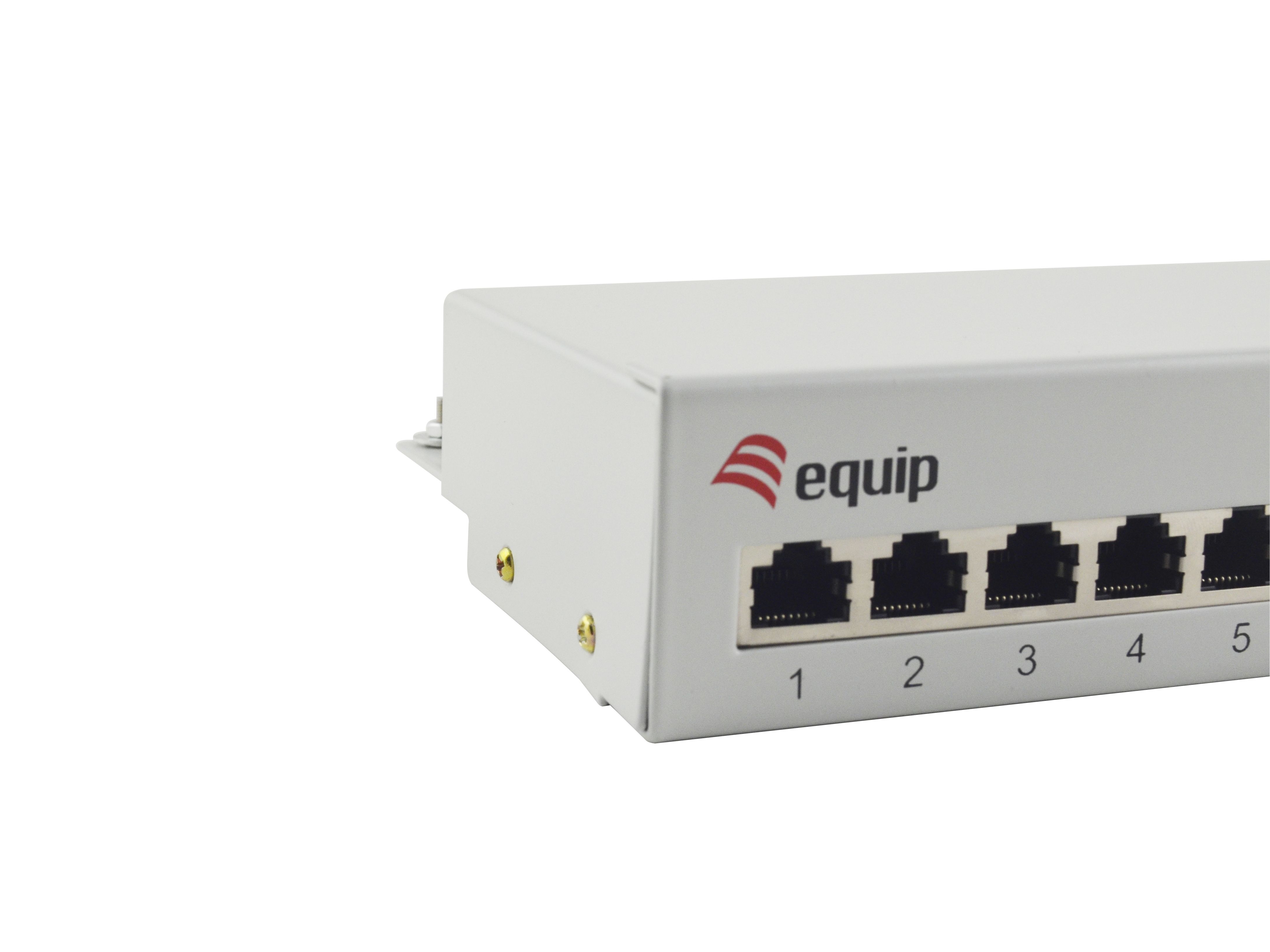 Equip Patchpanel 12xRJ45 Cat6 Desktop 250MHz RAL7035