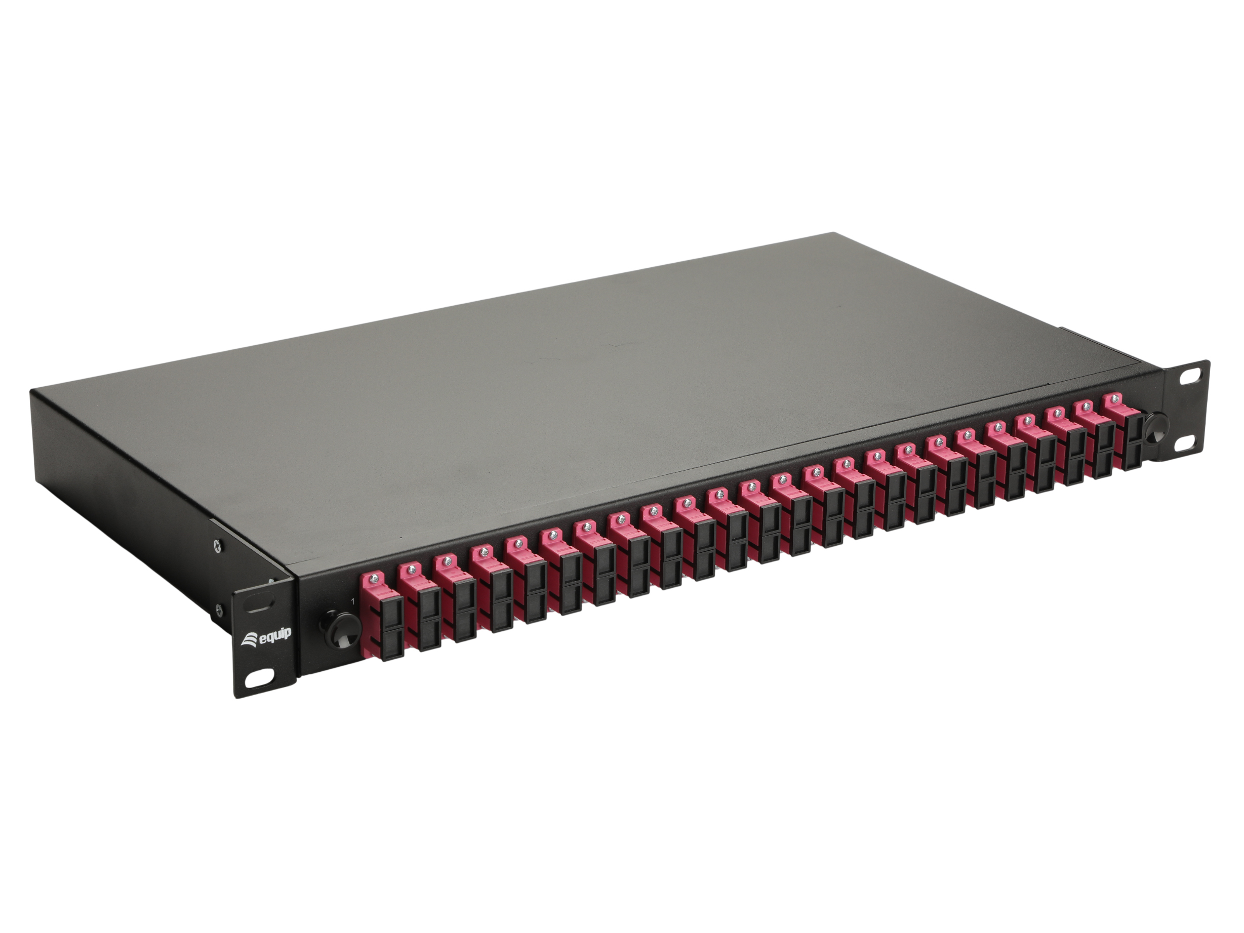 Equip LWL-Spleißkasten 24-Port SC-Duplex OM4 1U komplett sw