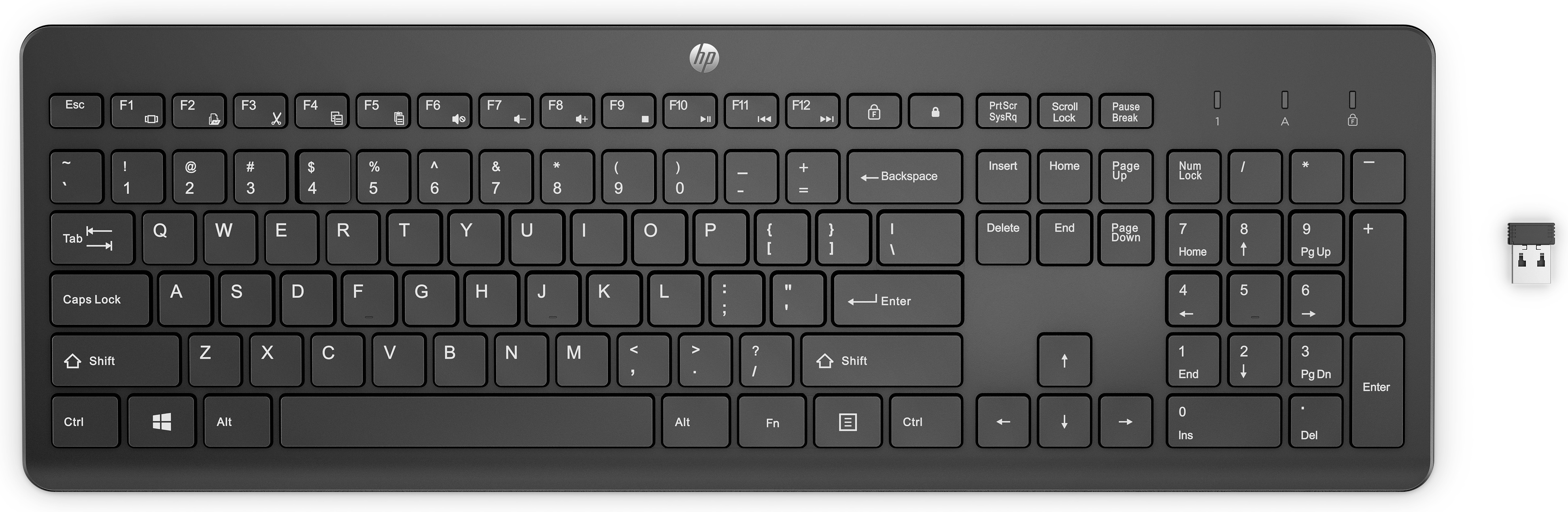 HP 230 Wireless Keyboard Black GR tastatur kabellos(P)