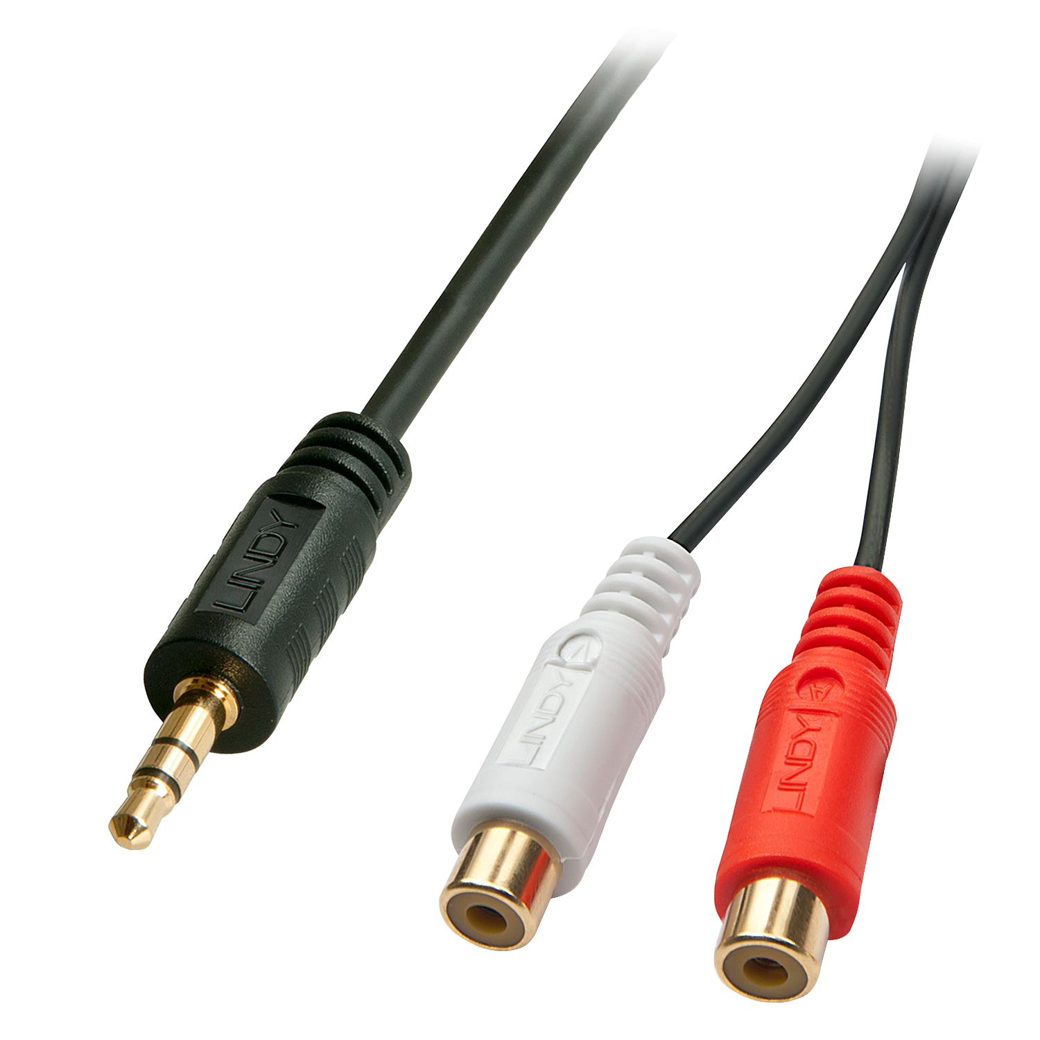 LINDY Audiokabel Stereo 3.5mm/2xRCA M/F 0.25m