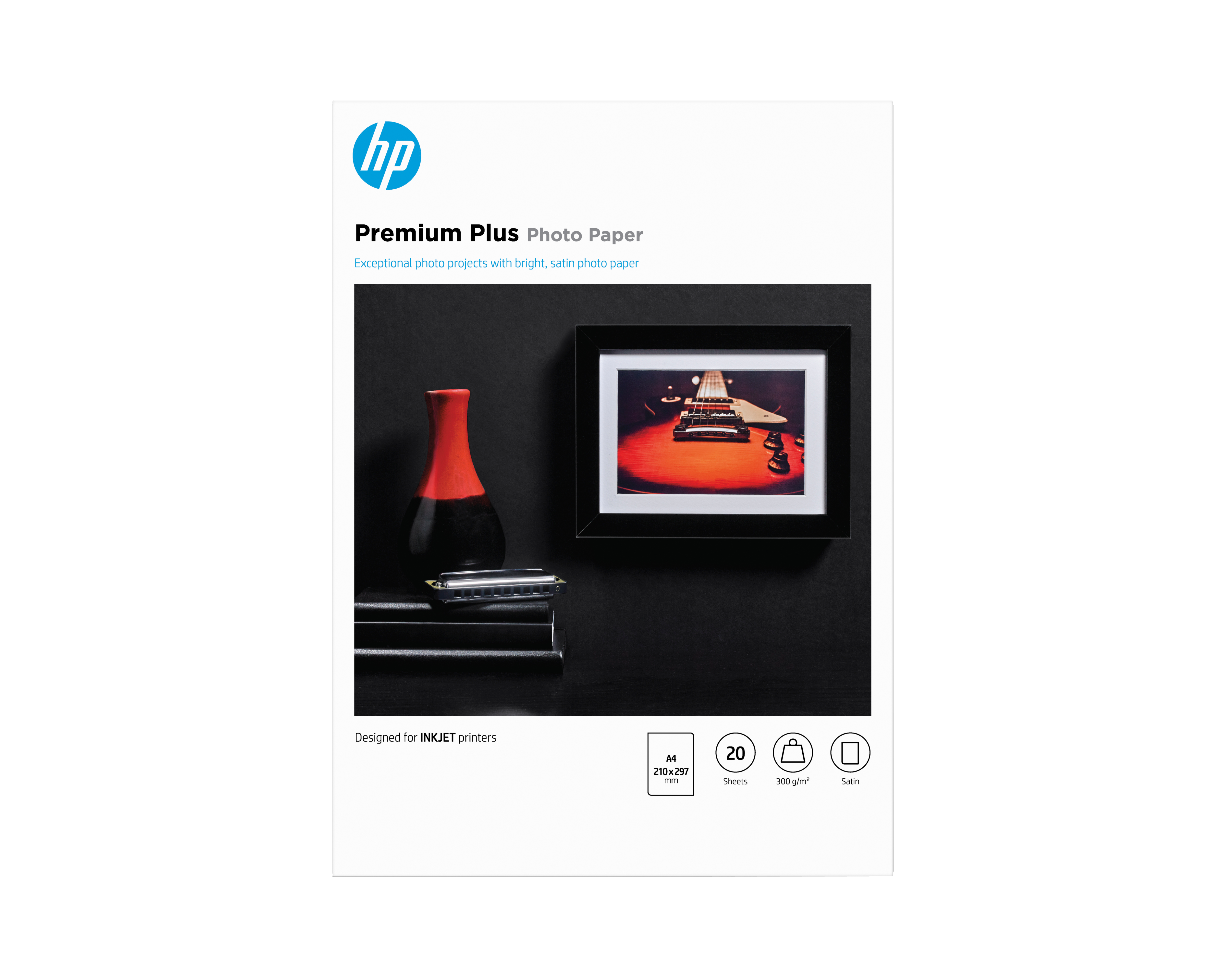 HP Premium Plus Semi-gloss Foto Papier weiss 300g/m2 A4 20 Blatt 1er-Pack