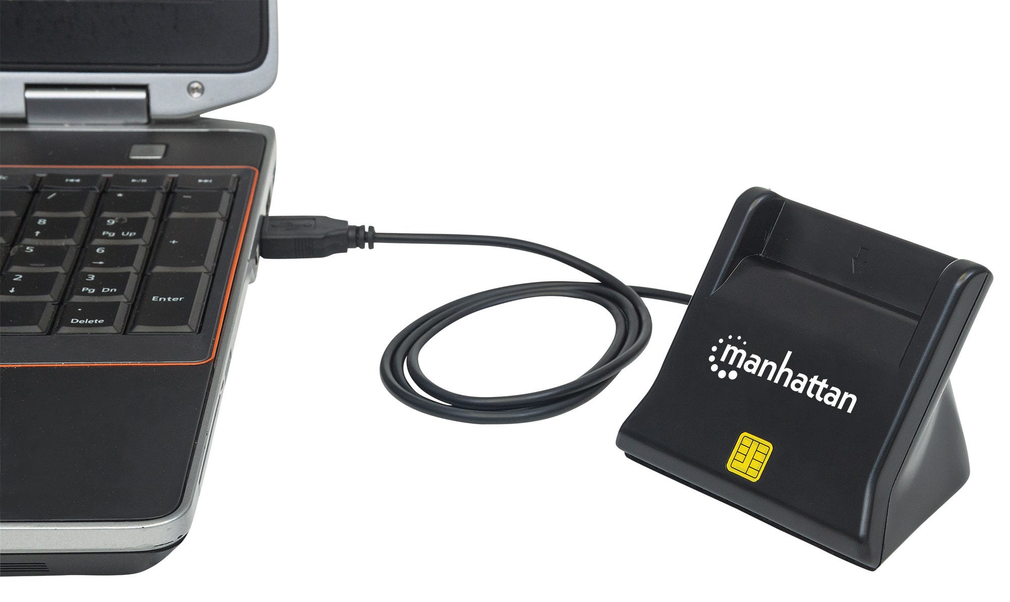 MANHATTAN USB2.0-Smartcard/SIM-Kartenlesegerät mit Standfuß