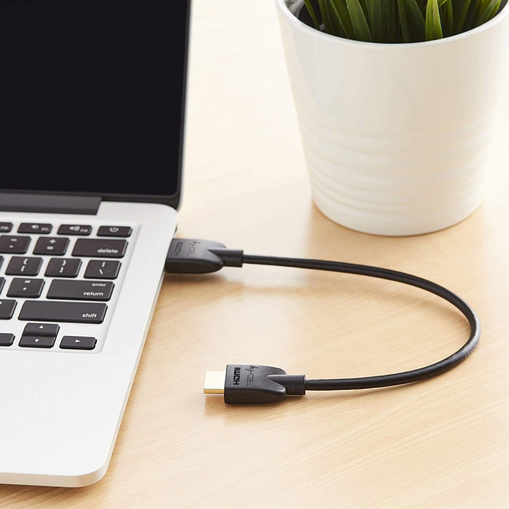 TECHLY HDMI 4K 60Hz High Speed Anschlusskabel mit Ethernet schwarz 2m