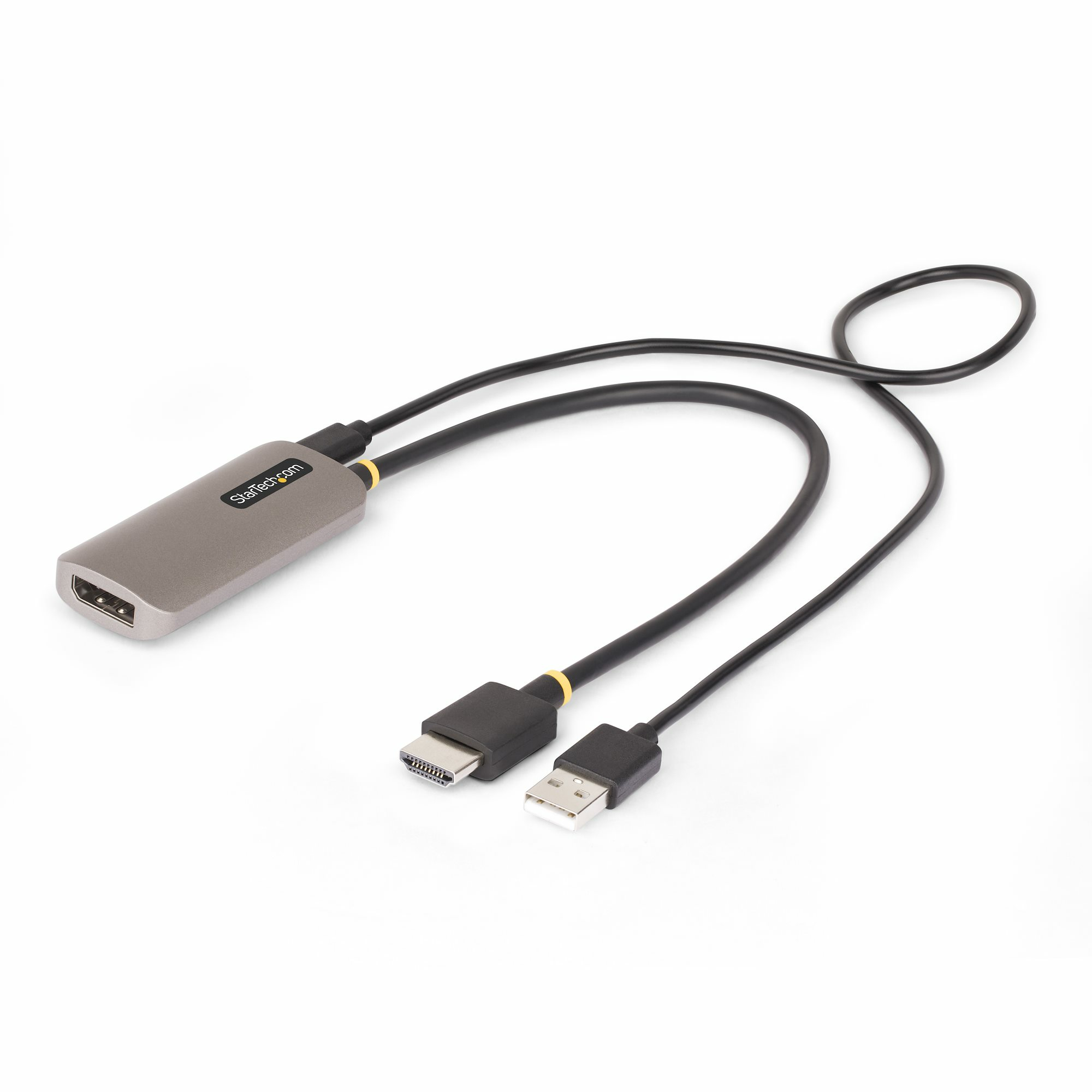 STARTECH.COM 30cm HDMI auf DisplayPort Adapterkabel 8K 60Hz Aktives HDMI 2.1 zu DP 1.4 Adapter USB Betrieben HDMI zu DP