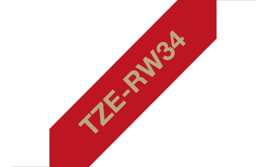 brother Textil-Schriftband TZe-RW34 TZERW34, 12 mm, gold auf rot, 1 St.