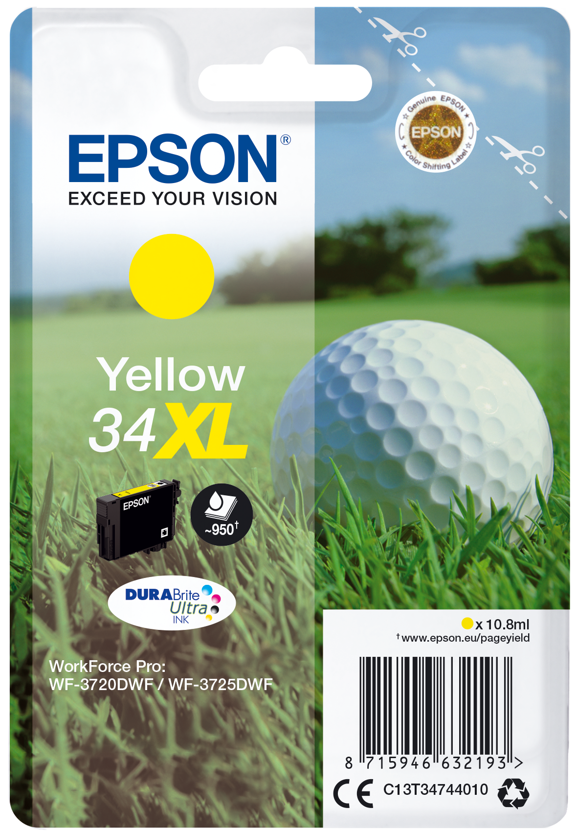 EPSON 34XL / T3474XL (Golfball) gelb Druckerpatrone