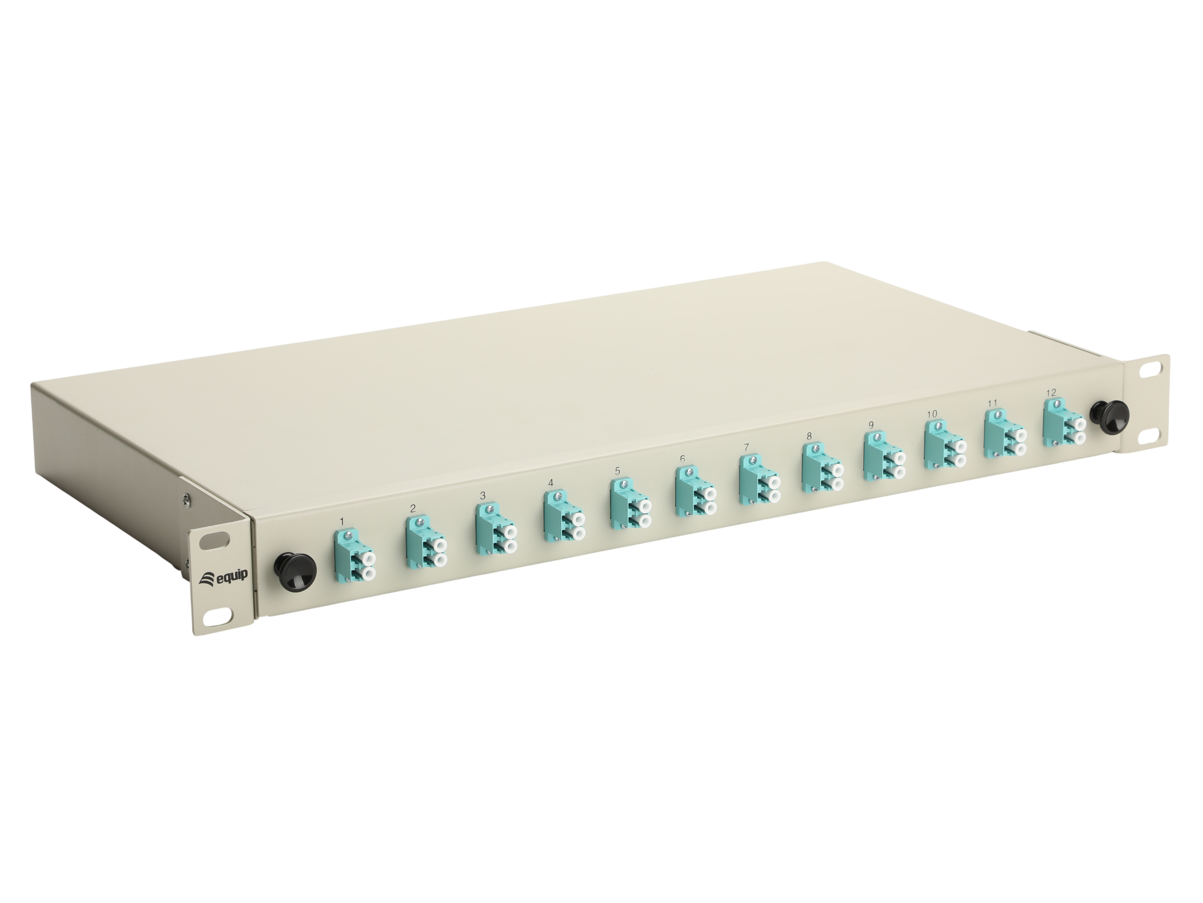 Equip LWL-Spleißkasten 12-Port LC-Duplex OM3 1U komplett gr