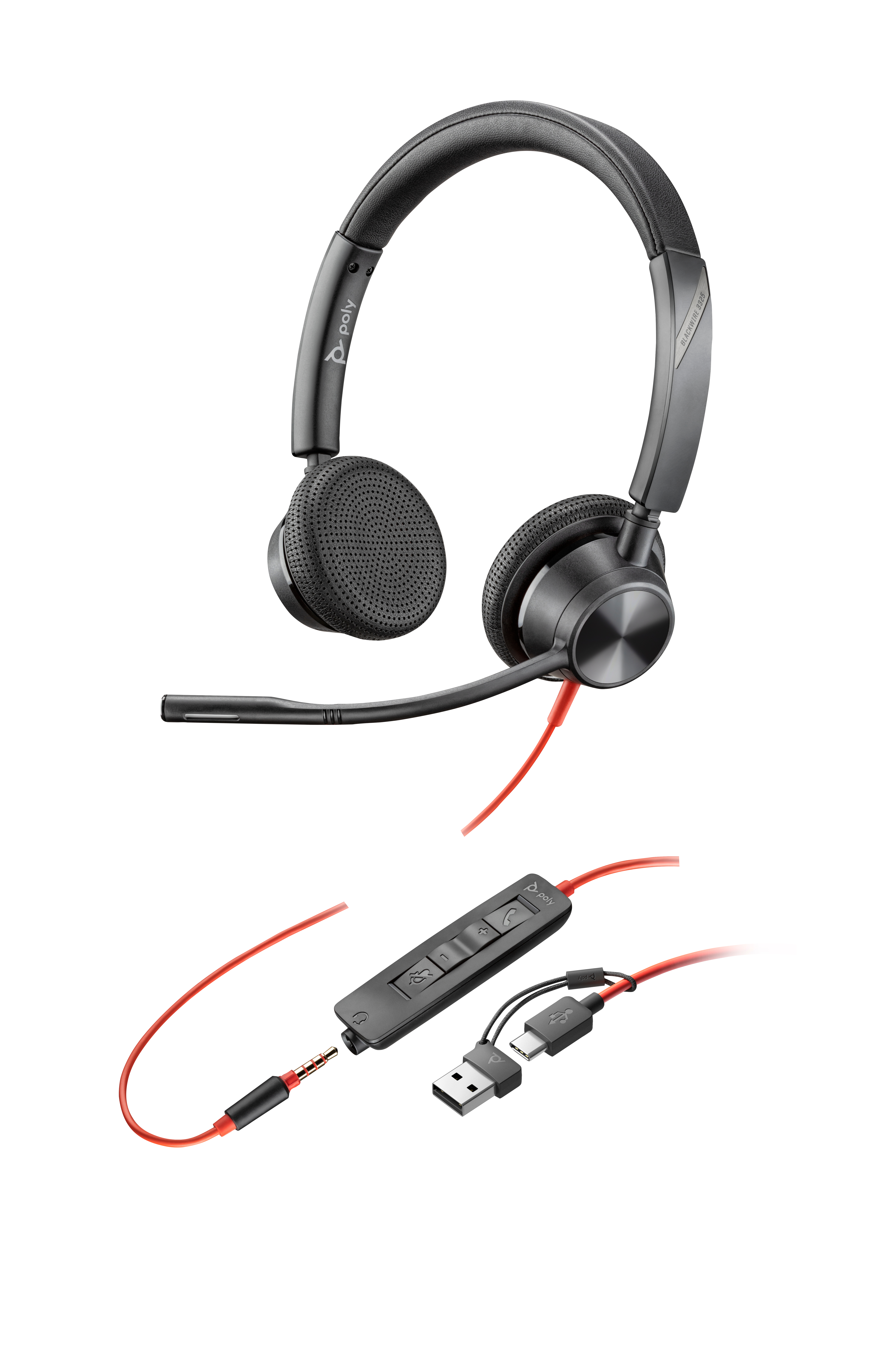 Poly Blackwire 3325 Stereo USB-C/A/3,5mm