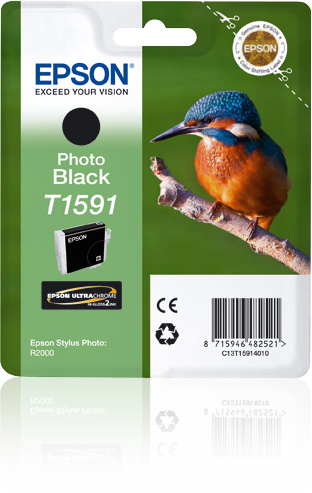 EPSON T1591 (Eisvogel) Foto schwarz Druckerpatrone