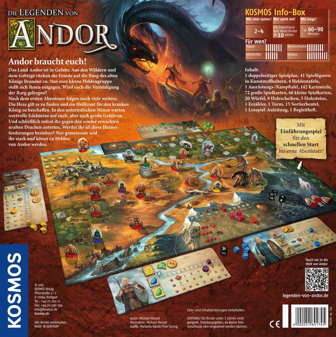 Die Legenden von Andor, Brettspiel