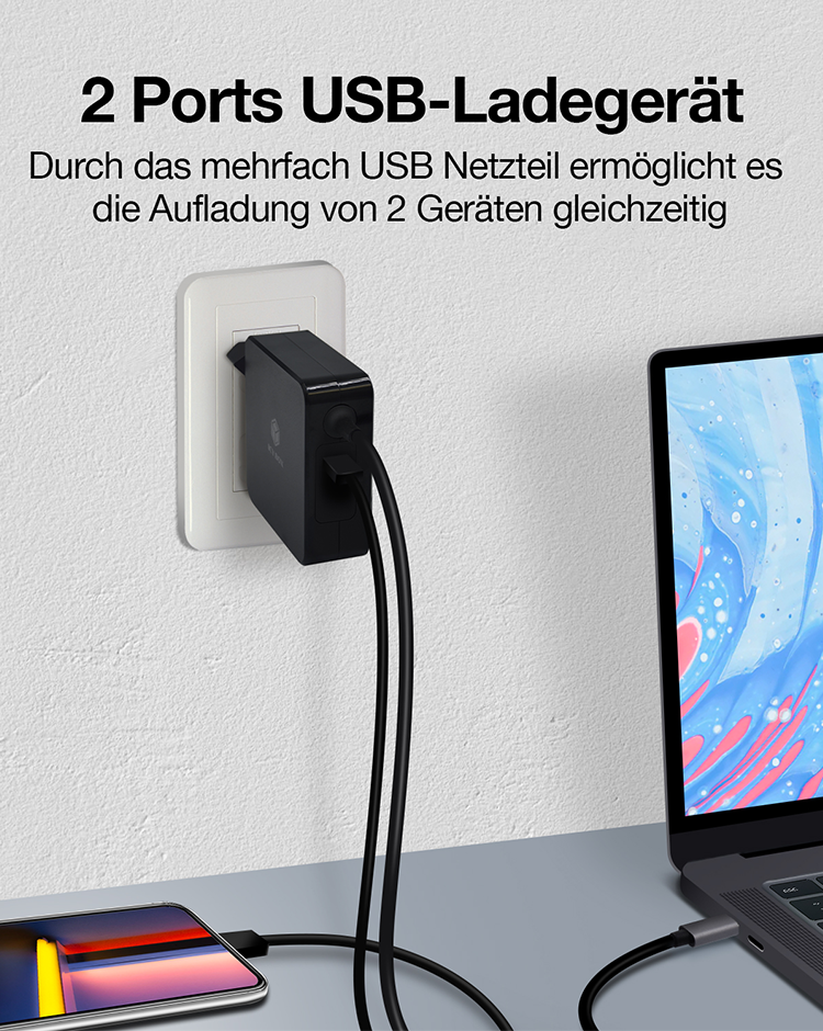 Steckerladegerät IcyBox für USB Power Delivery IB-PS101-PD