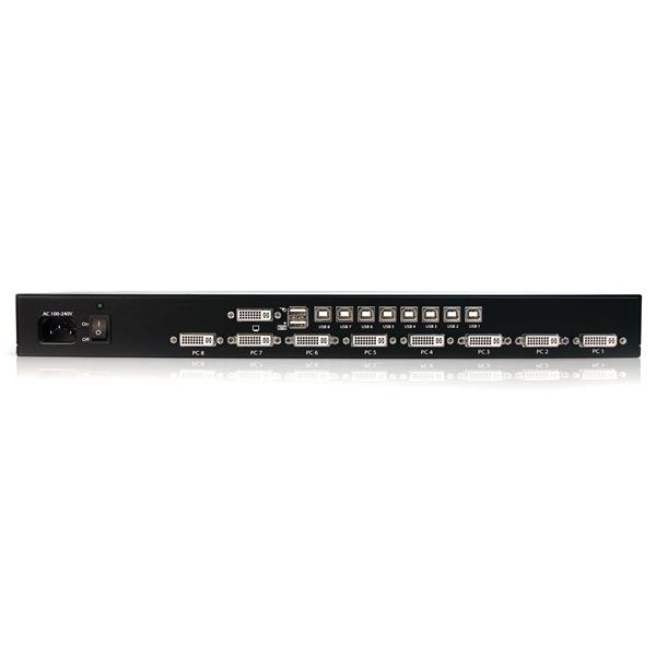 STARTECH.COM 8 Port 1HE DVI USB KVM Switch - 8-fach DVI-I / USB-B Umschalter zur Rack-Montage
