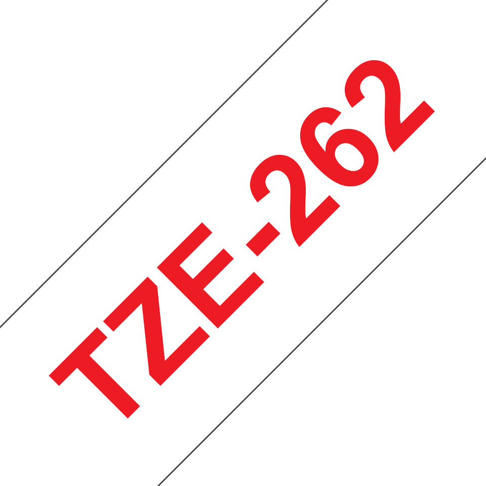 brother Schriftband TZe-262 TZE262, 36 mm, rot auf weiß, 1 St.