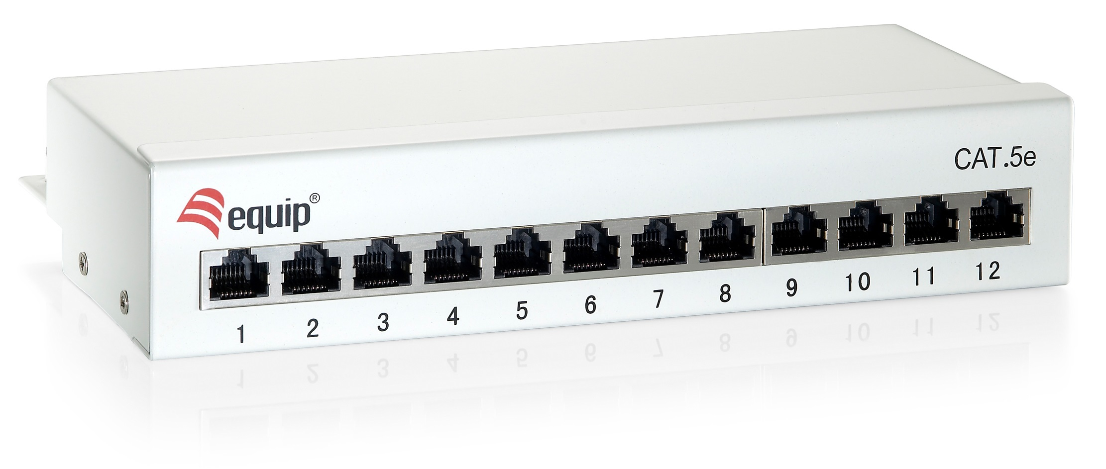 Equip Patchpanel 12xRJ45 Cat6 Desktop 250MHz RAL7035