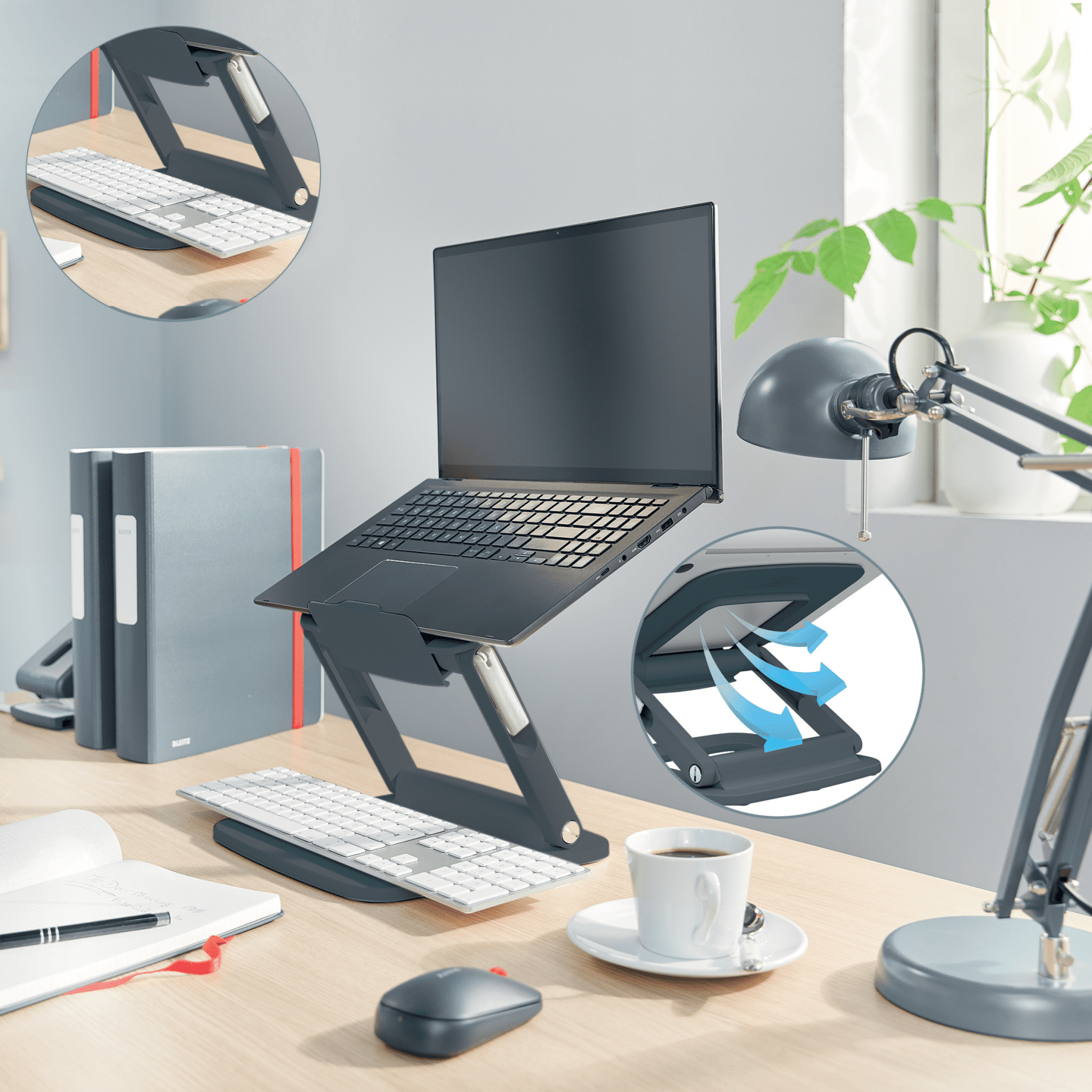 LEITZ Laptop-Ständer Ergo dunkelgrau