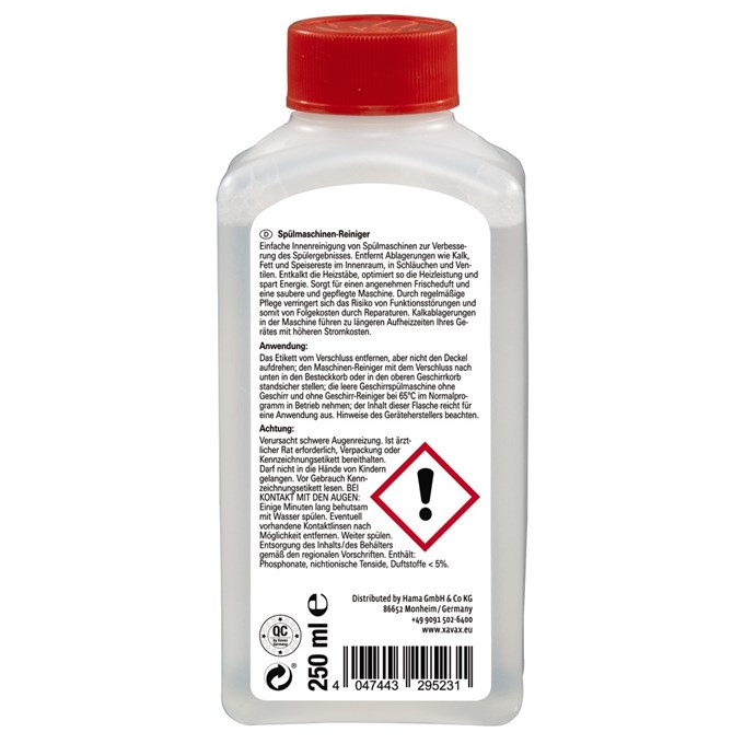 xavax® Spülmaschinen-Reiniger Spülmaschinen-Reiniger, 250 ml, 1 St.