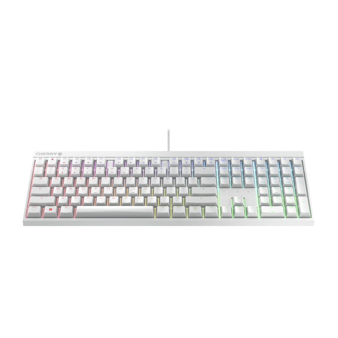 CHERRY XTRFY MX 2.0S Tastatur RGB Wired DE MX Rot weiß