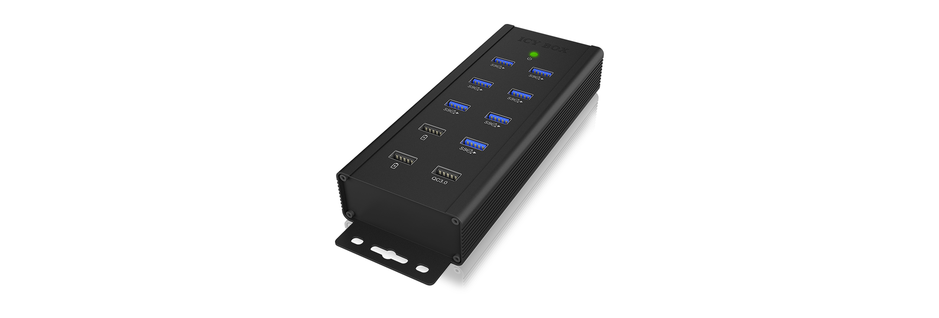 Hub 7-Port IcyBox USB 3.0 IB-HUB1703-QC3 inkl. 3 Ladeports