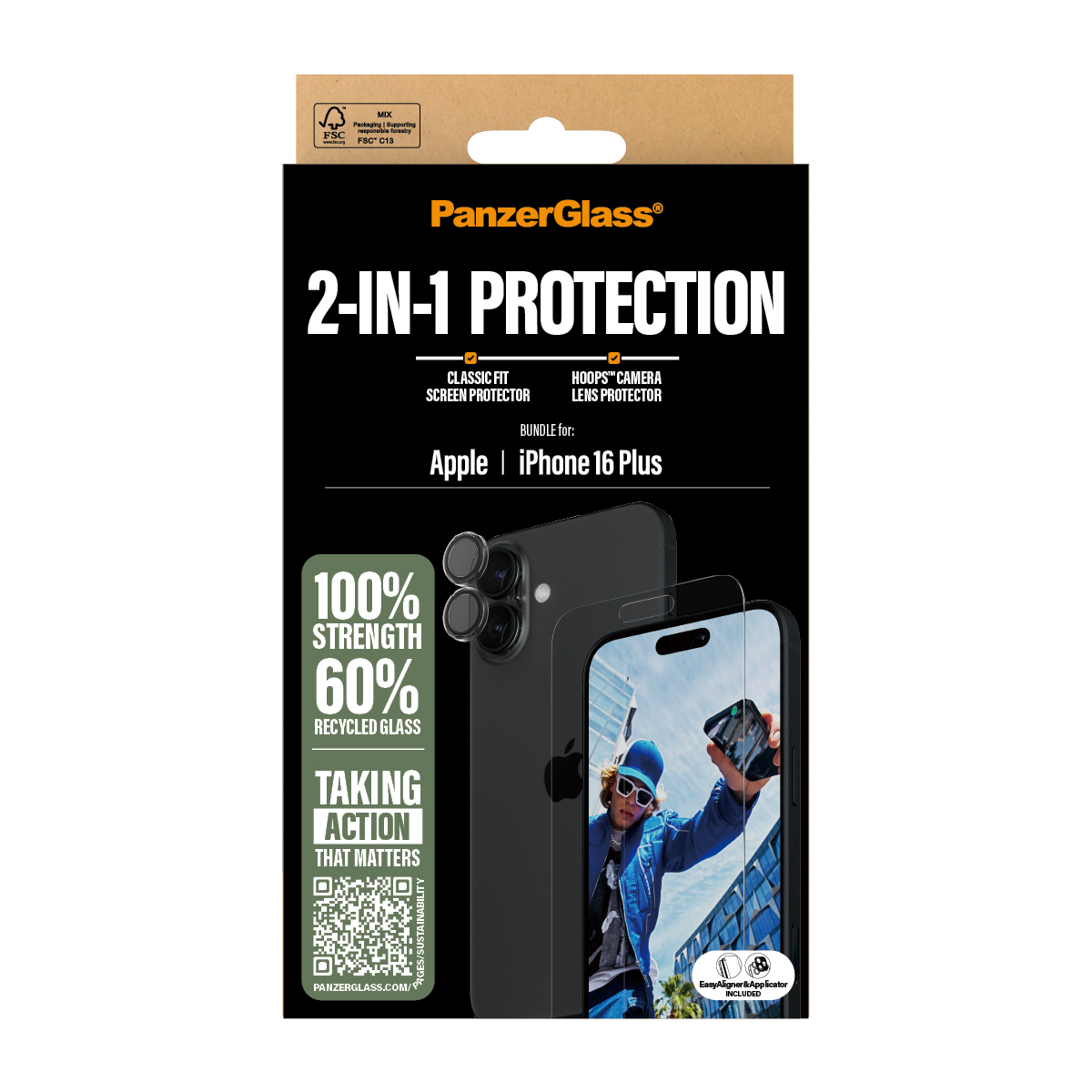 PANZERGLASS 2-IN-1 BUNDLE IPHONE 16 PLUS