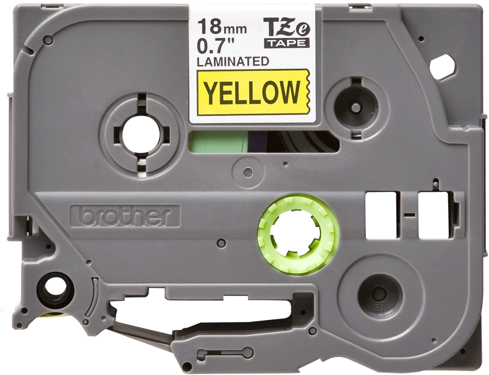 TZE-641 LAMINATED TAPE 18MM 8M BLACK ON YELLOW