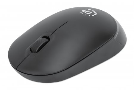 MANHATTAN Performance III Optische Wireless USB-Funkmaus USB-A Nanoempfänger mit 2,4 GHz drei Tasten plus Mausrad 1000 dpi schwarz