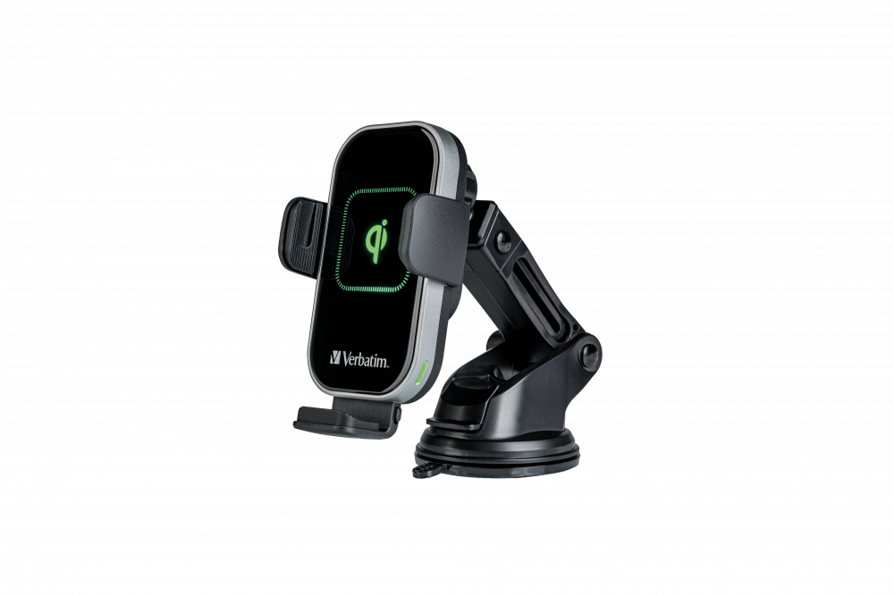 verbatim Car Charger FWC-02 Induktives Kfz-Ladegerät schwarz, Kabellänge: 1,0 m, 15 Watt