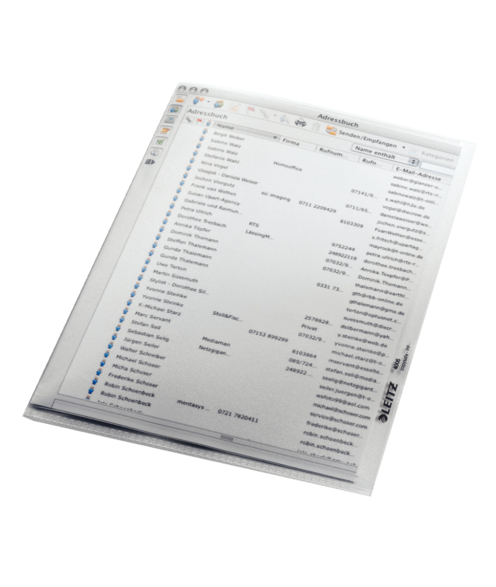 LEITZ Sichthüllen 4005 Standard DIN A5 transparent genarbt 0,13 mm, 100 St.