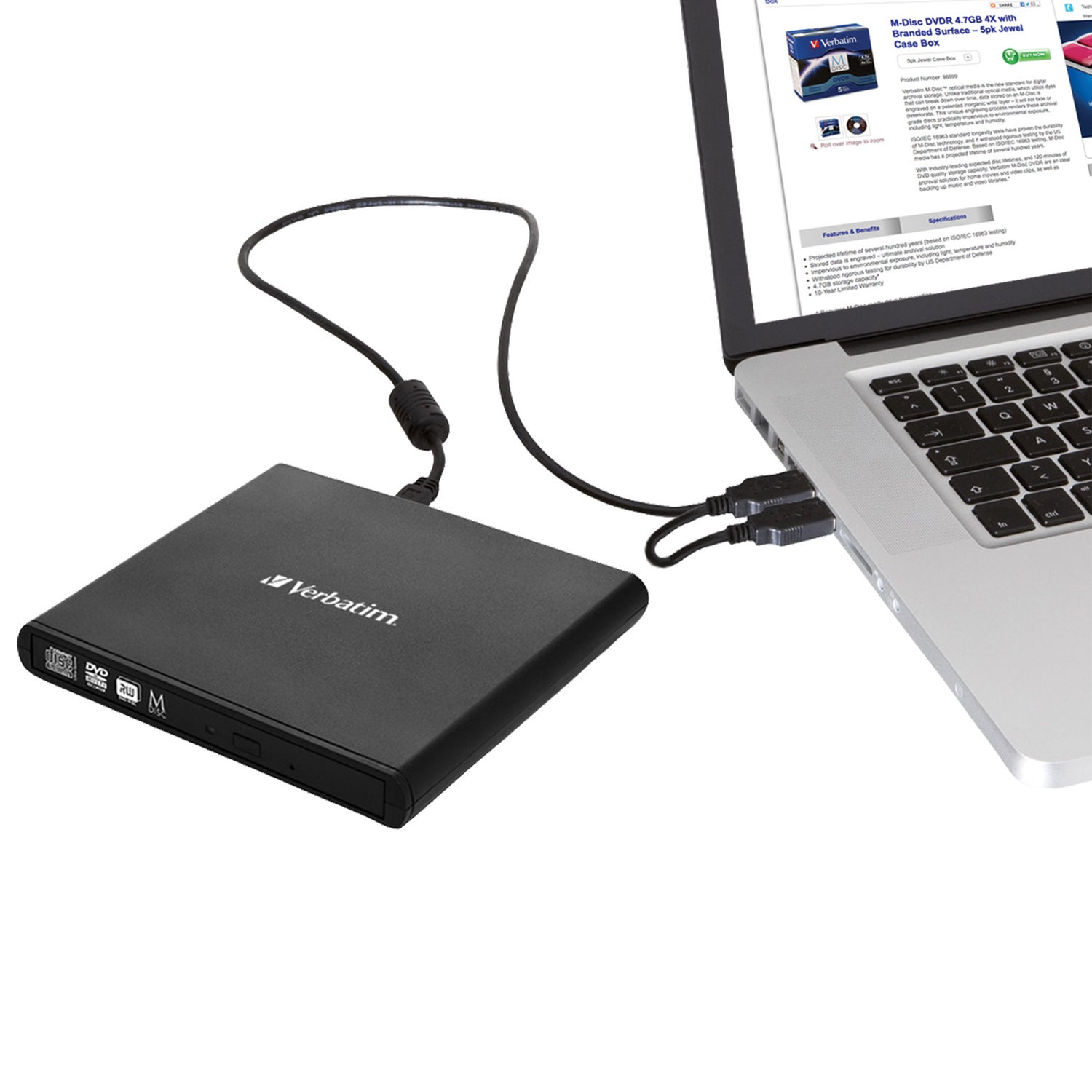 External Slimline CD/DVD Writer, externer DVD-Brenner